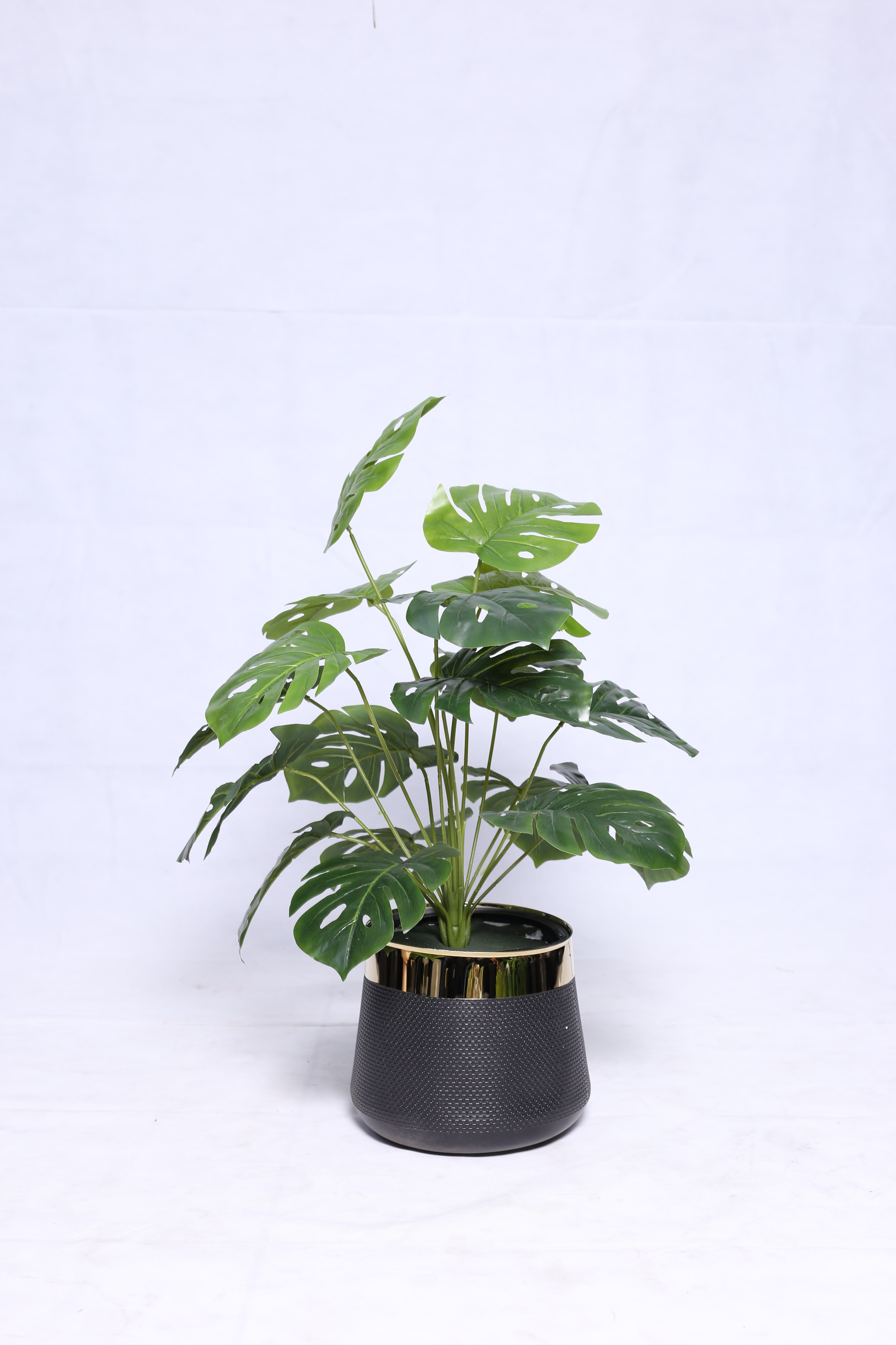 monstera silk plant 24 leaves Monstera Plant with pot – Fantasia Florist