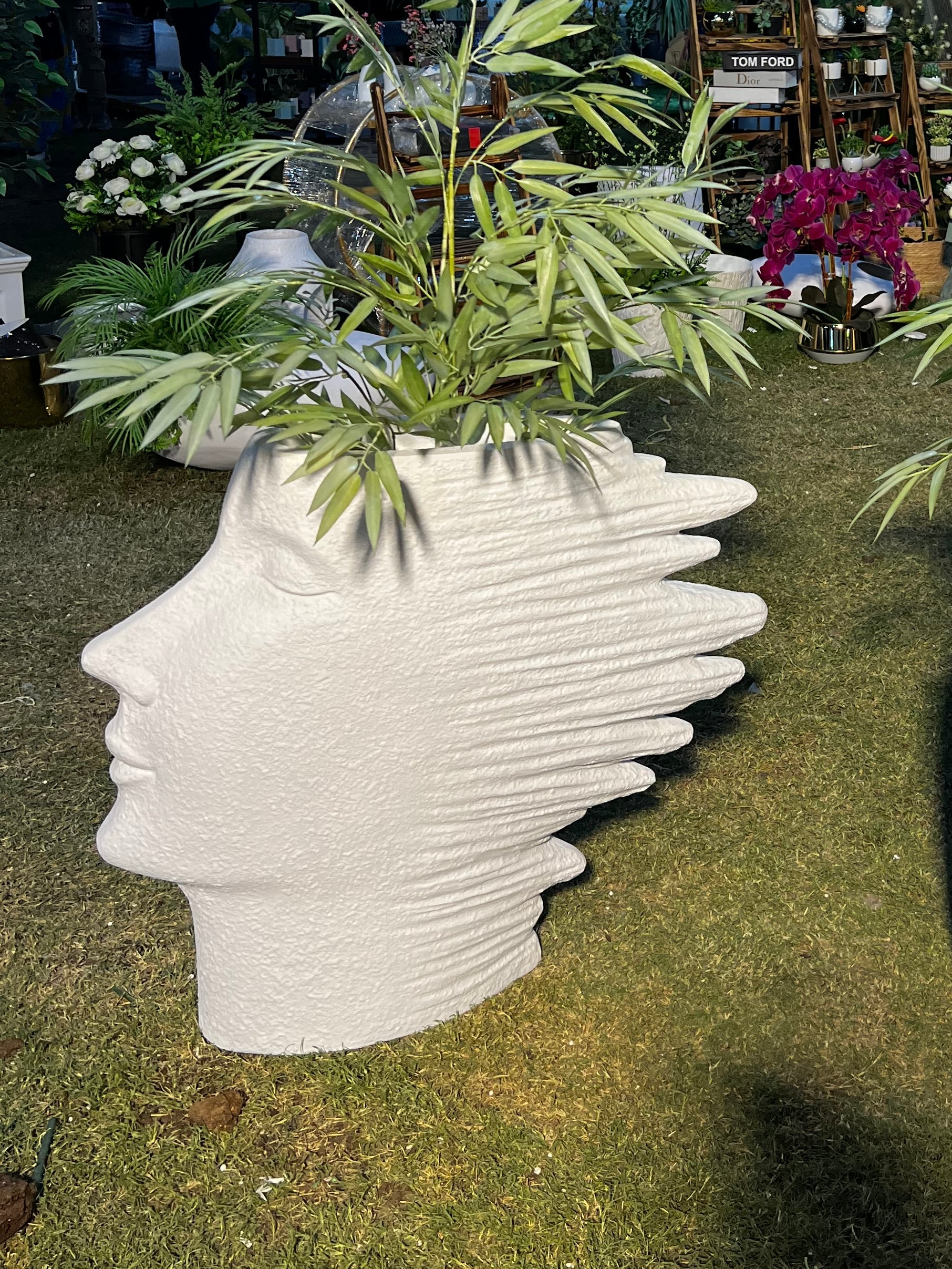 Face Planter with plants