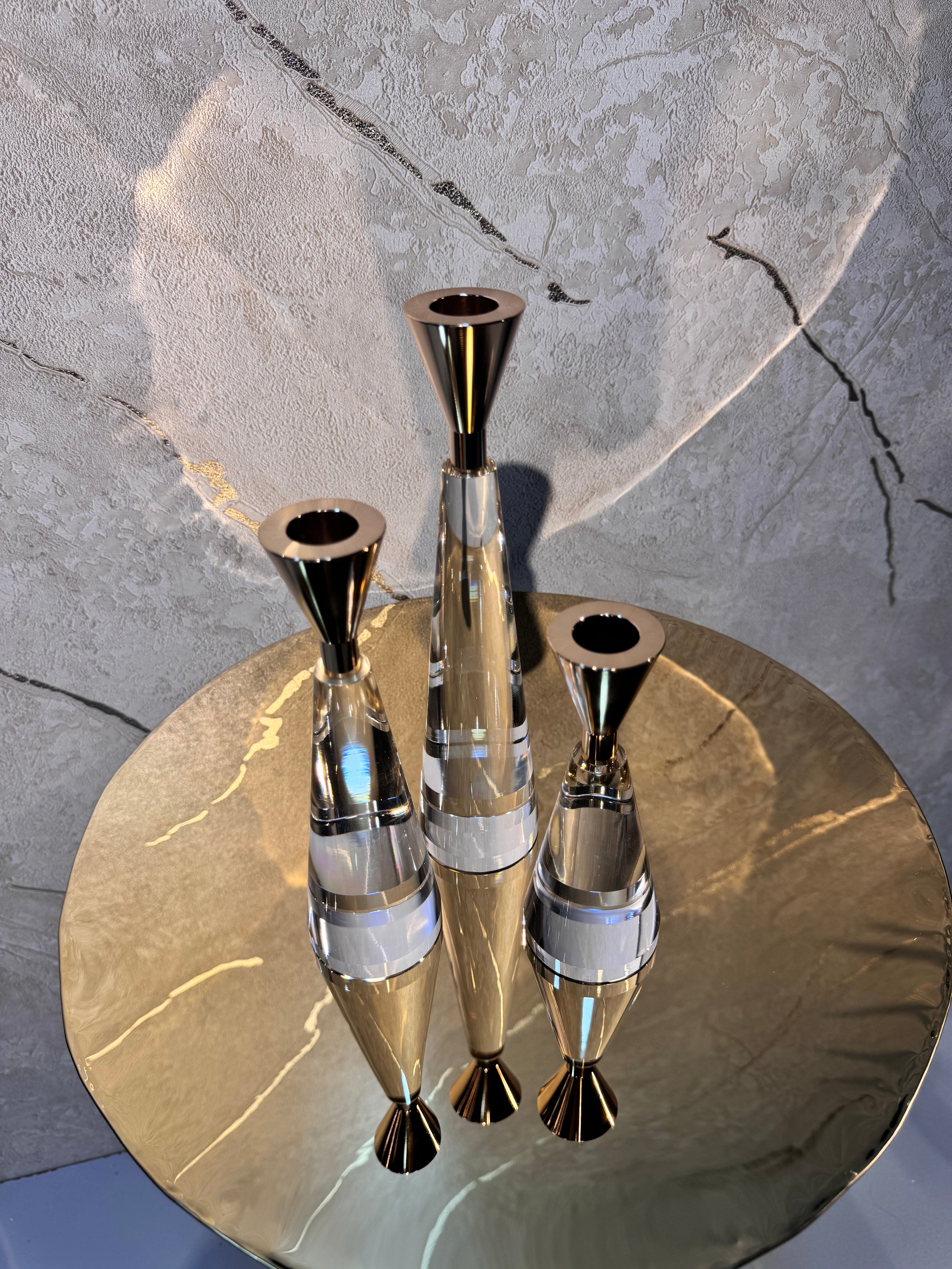 Crystal candle stand