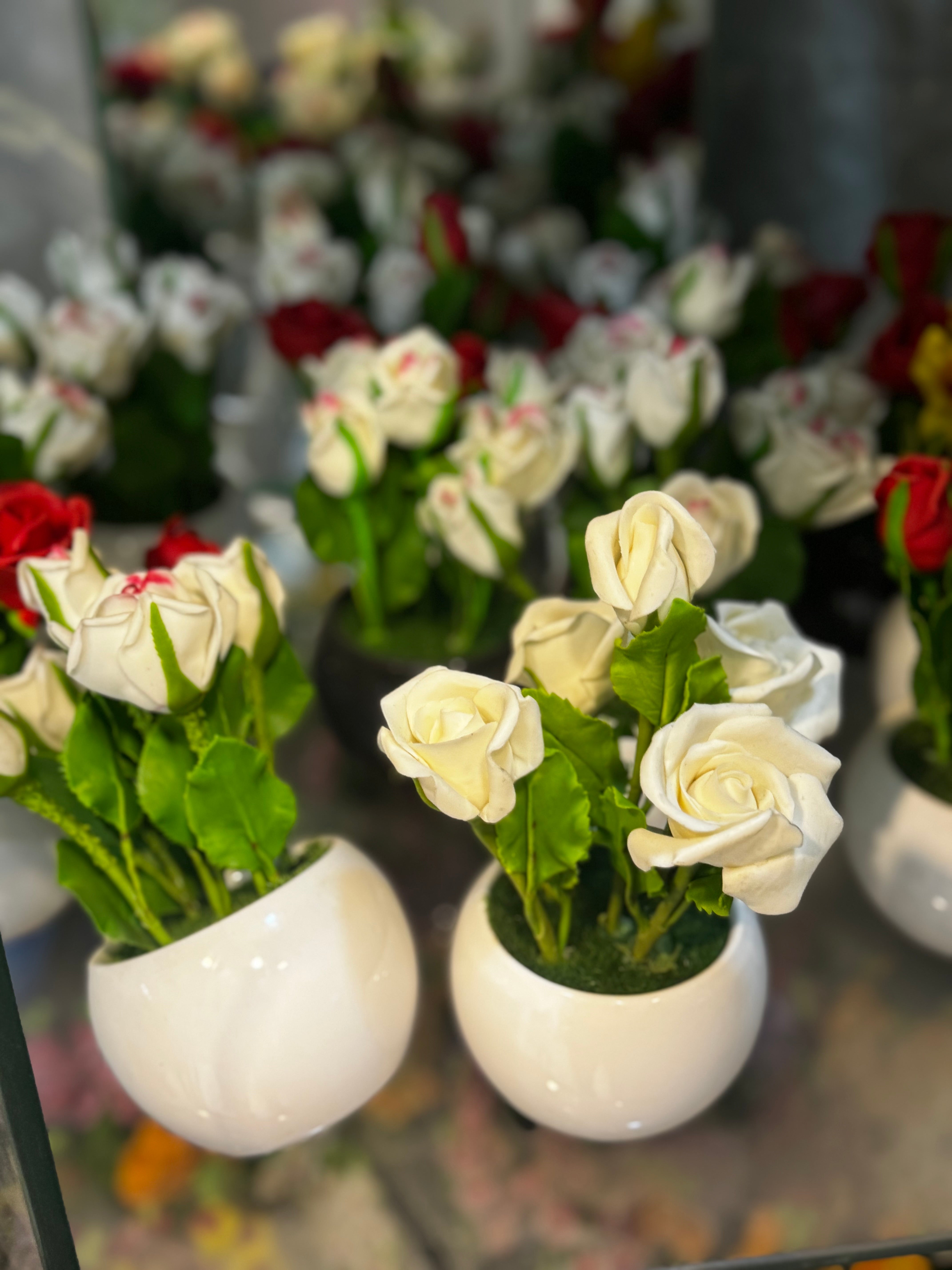 HANDMADE CERAMIC FLORAL POTS