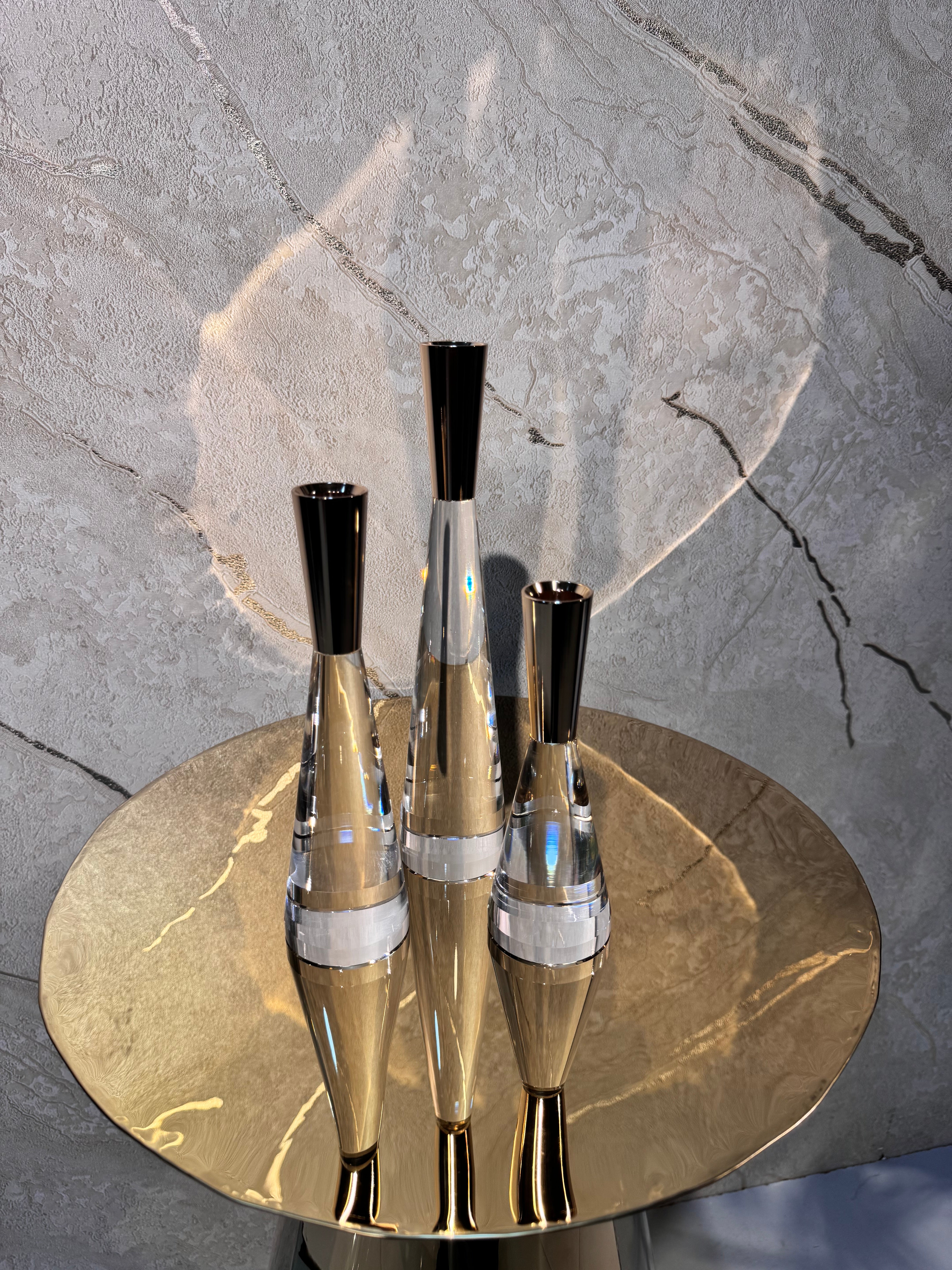 Crystal candle stand