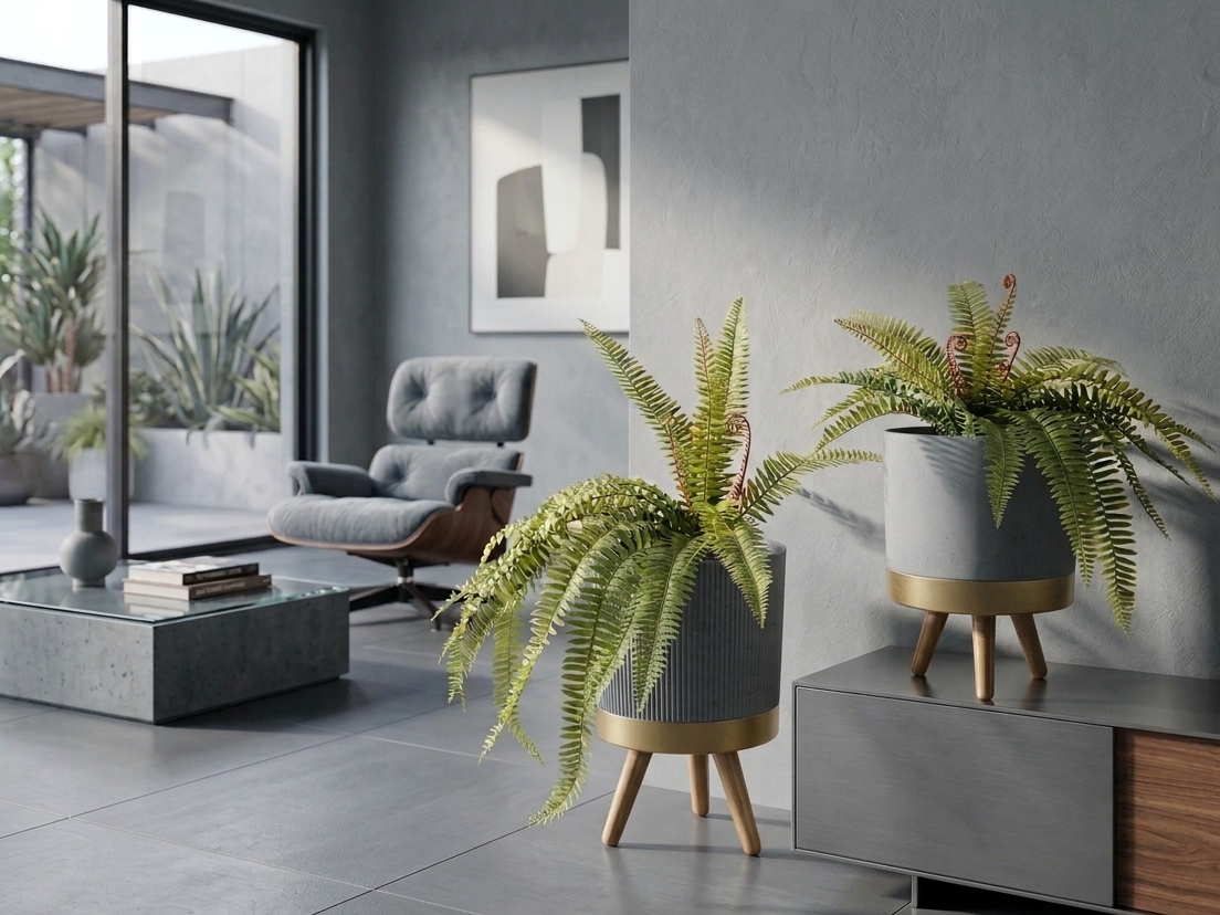 Mid-Century Modern Planter set