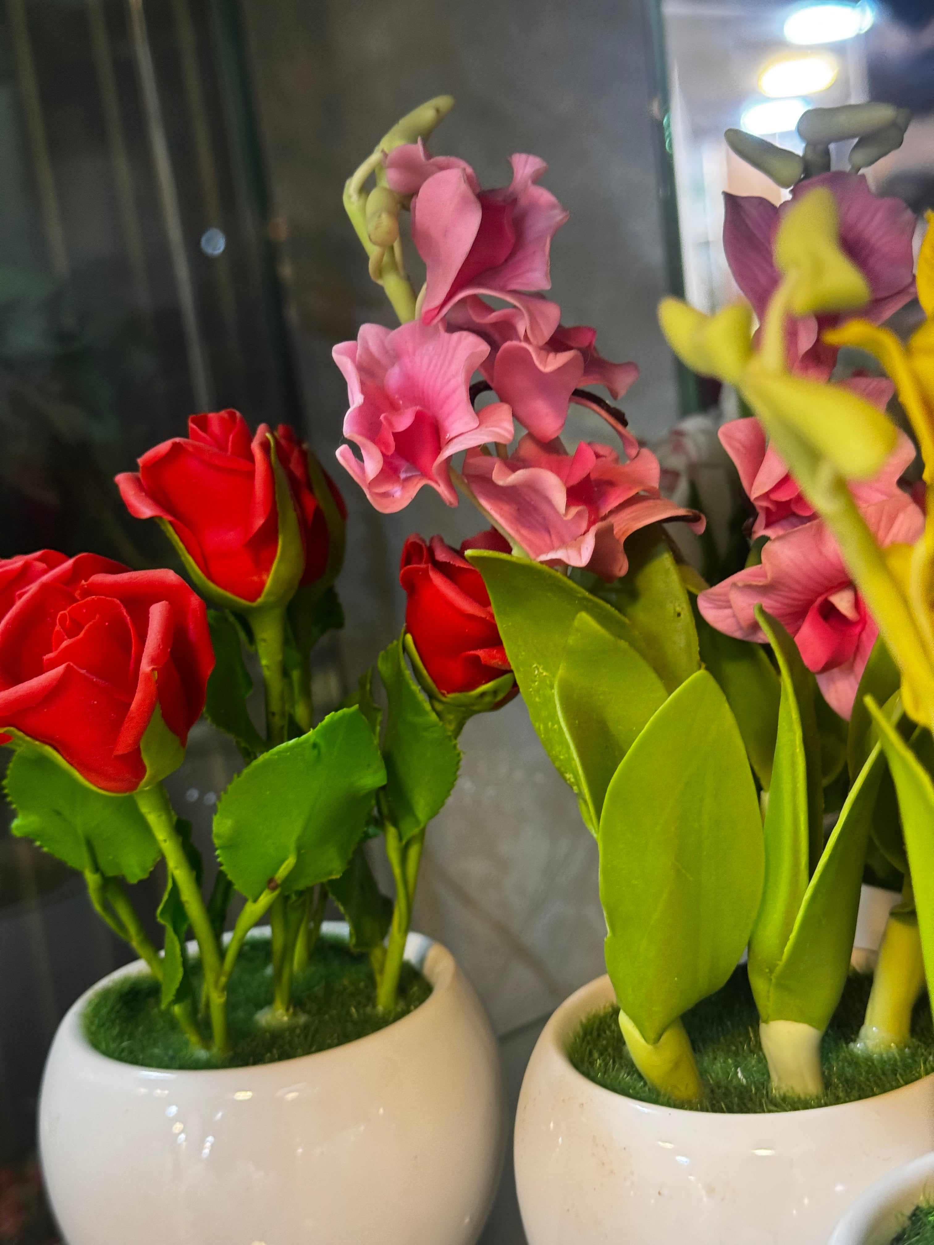 HANDMADE CERAMIC FLORAL POTS