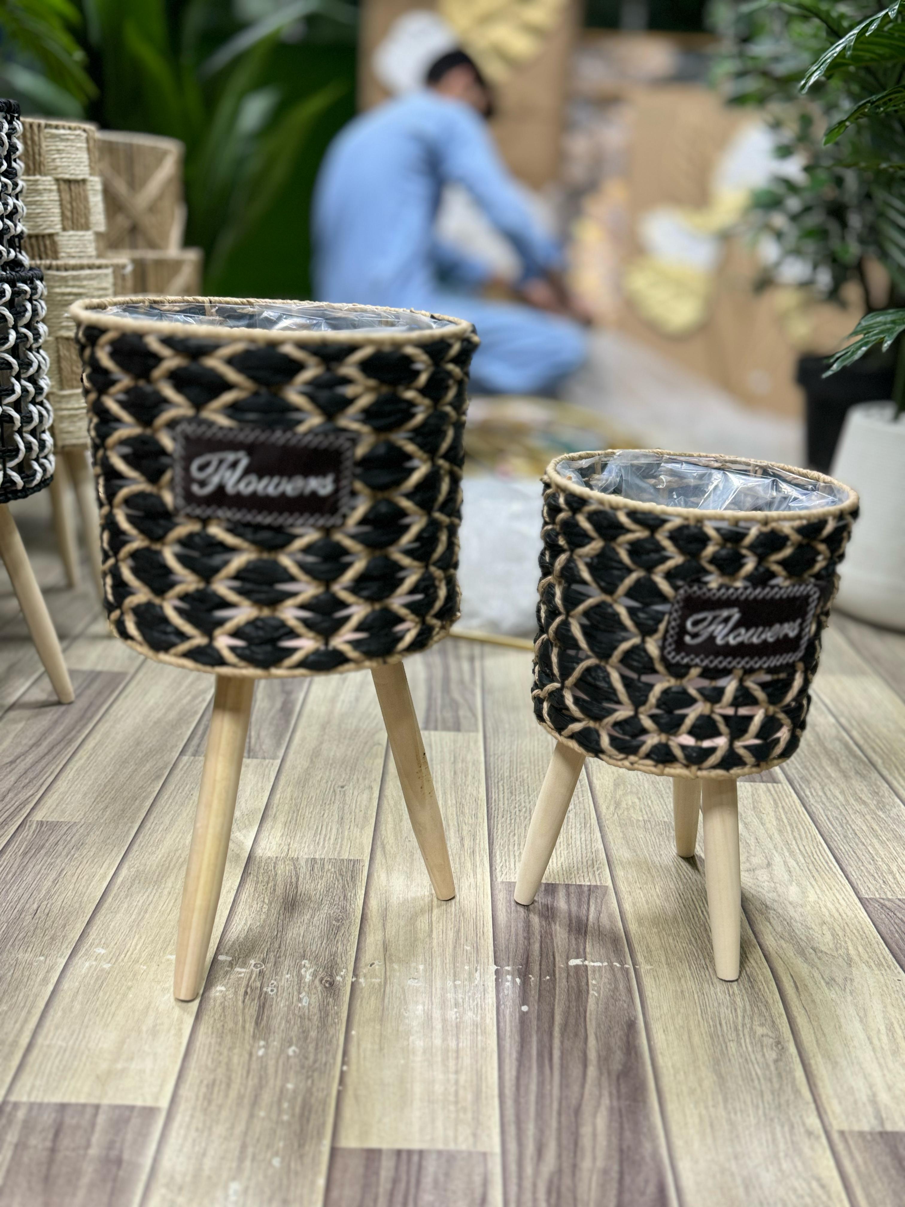 Cane Tripod Planter