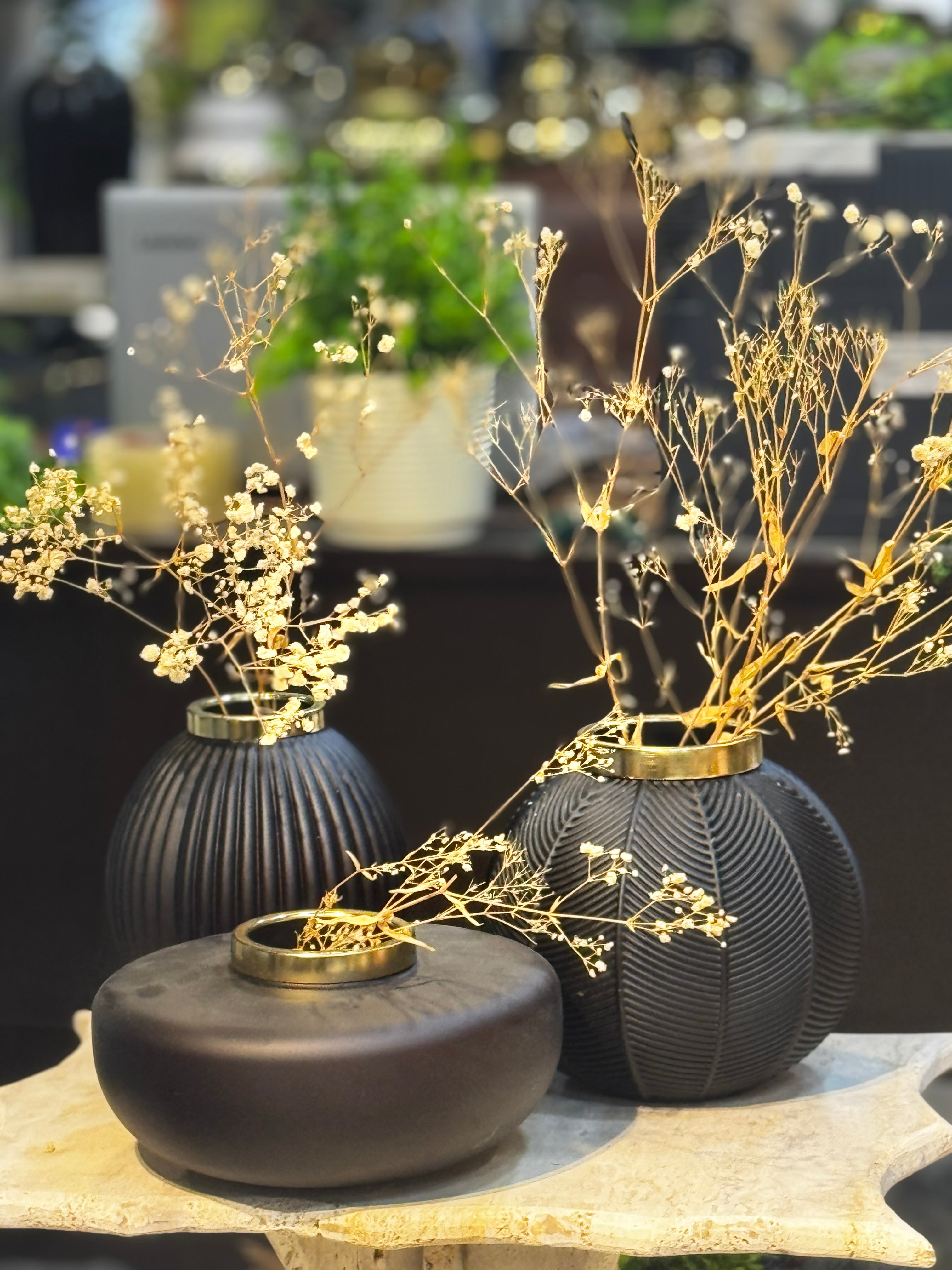 Noir Glass Vase Set
