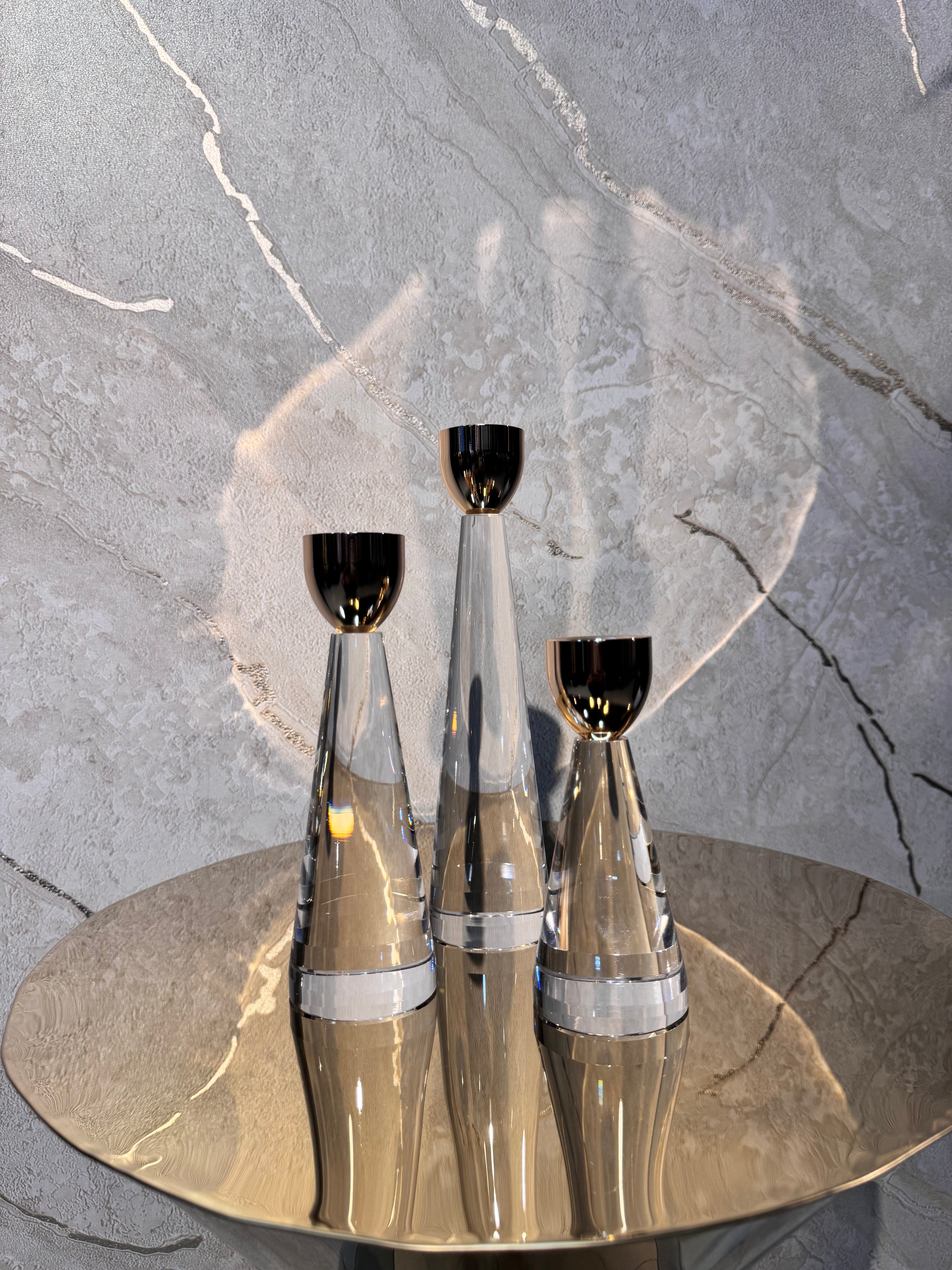 Crystal candle stand