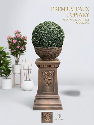 New Roman Bowl planter With Topiary