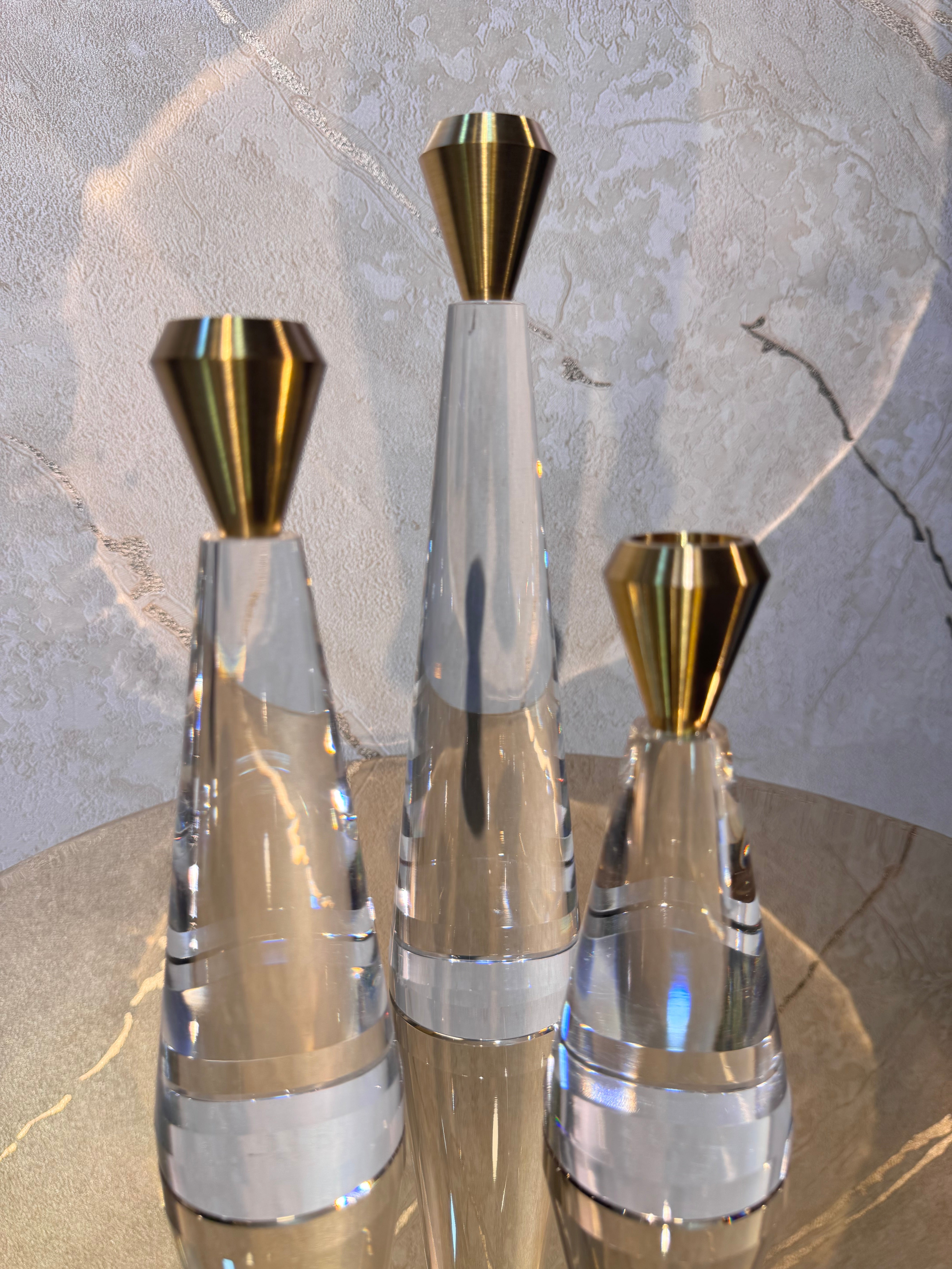Crystal candle stand