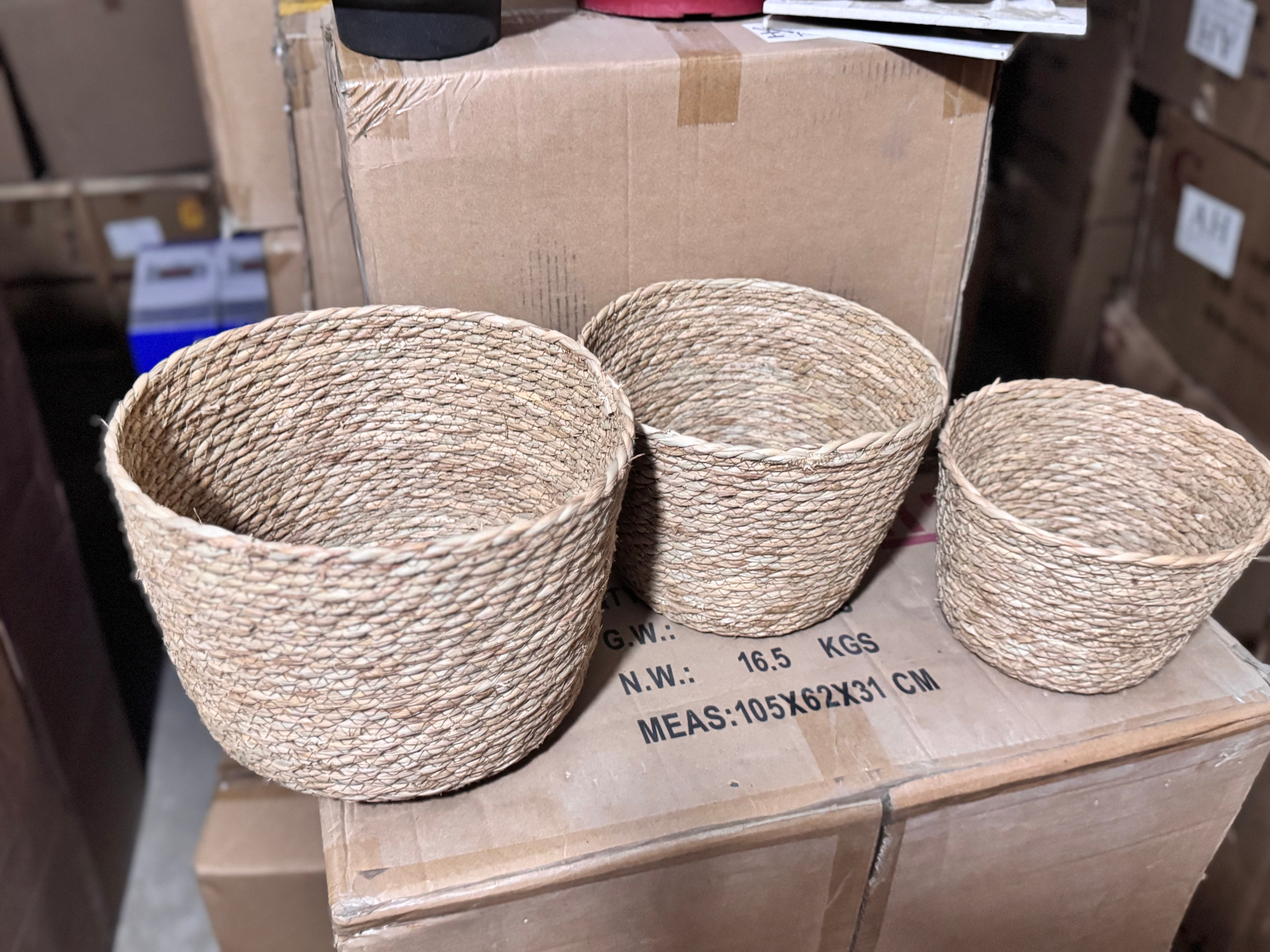 Cane baskets set of 5