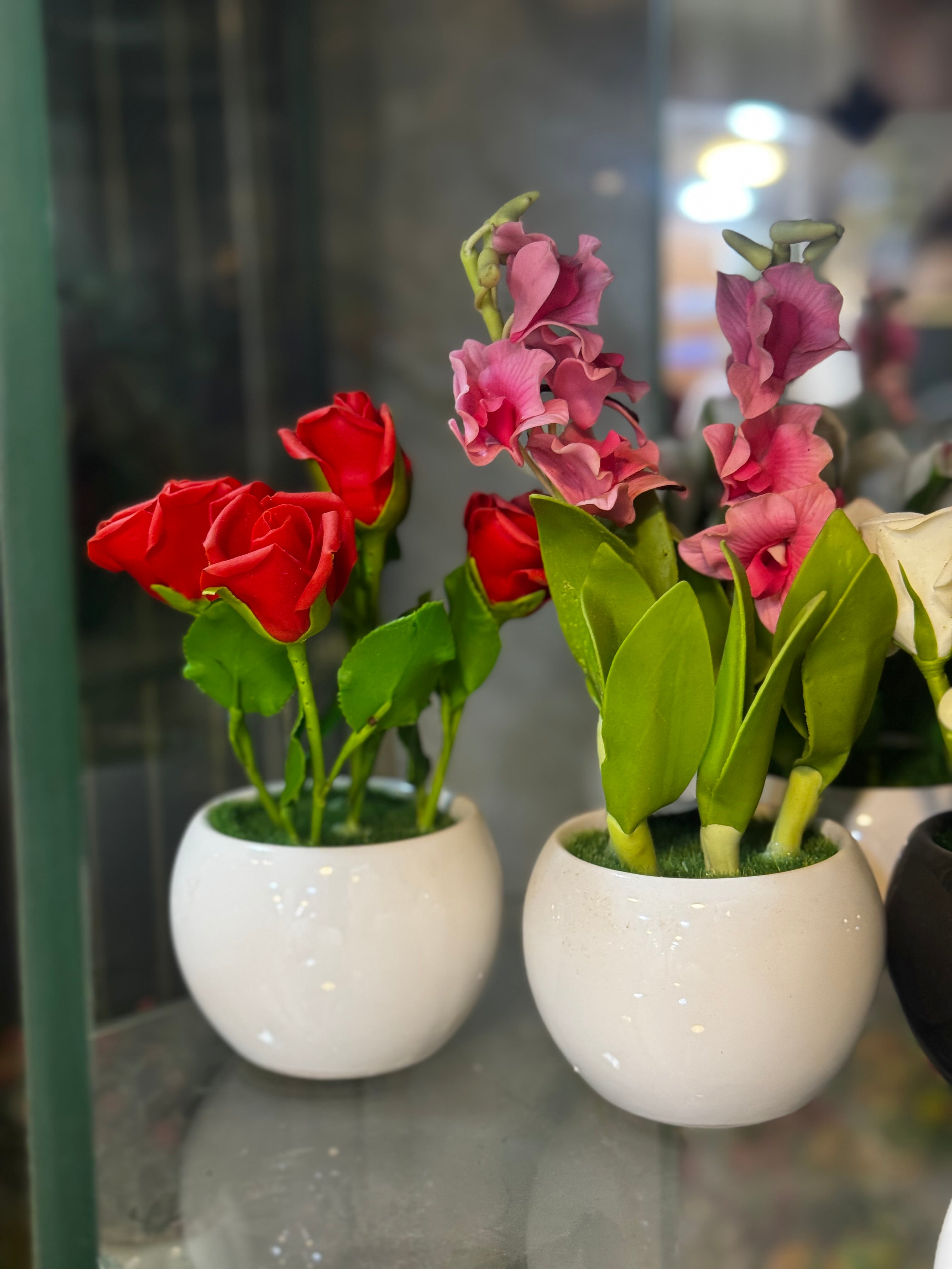 HANDMADE CERAMIC FLORAL POTS