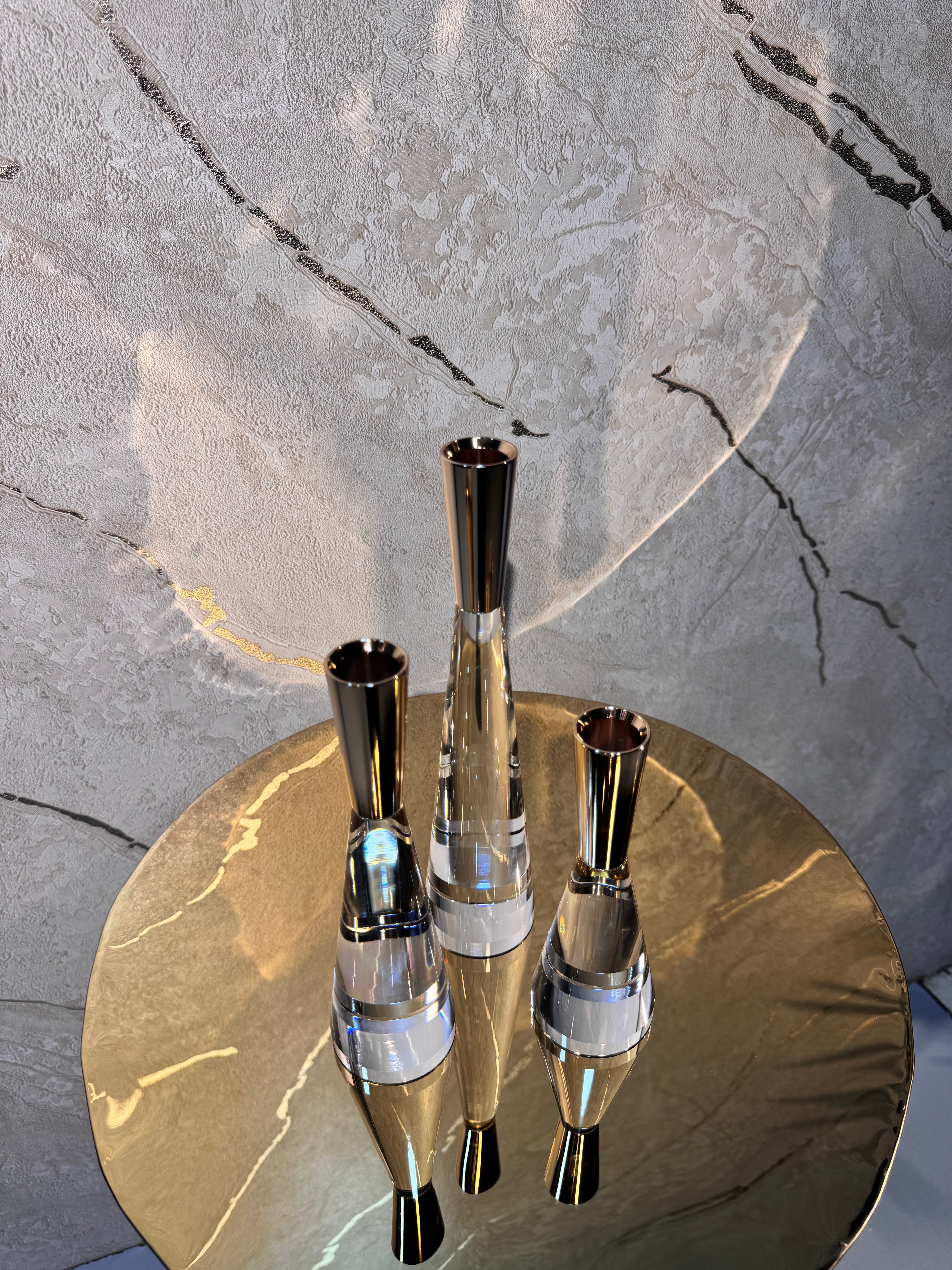 Crystal candle stand
