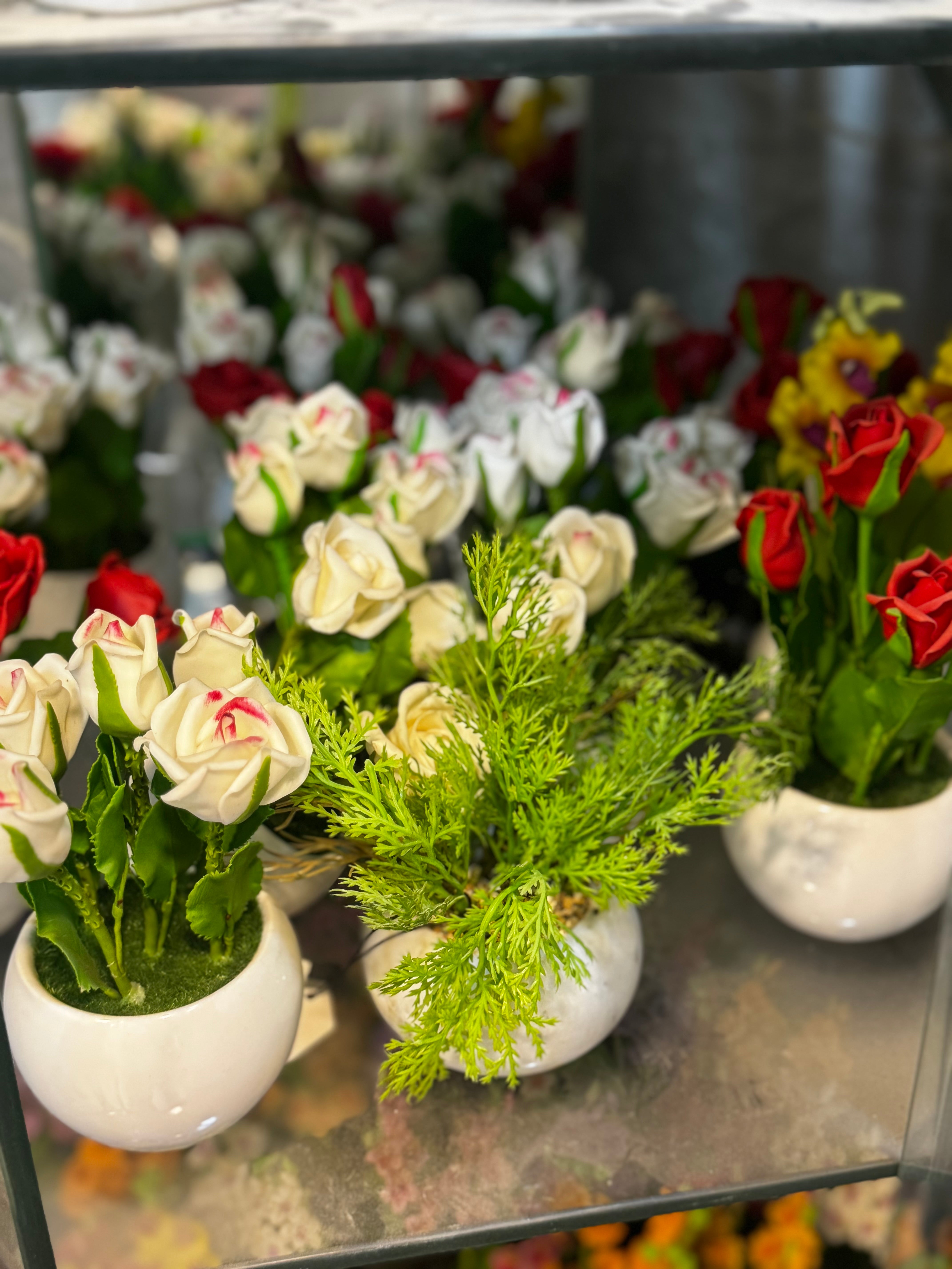 HANDMADE CERAMIC FLORAL POTS