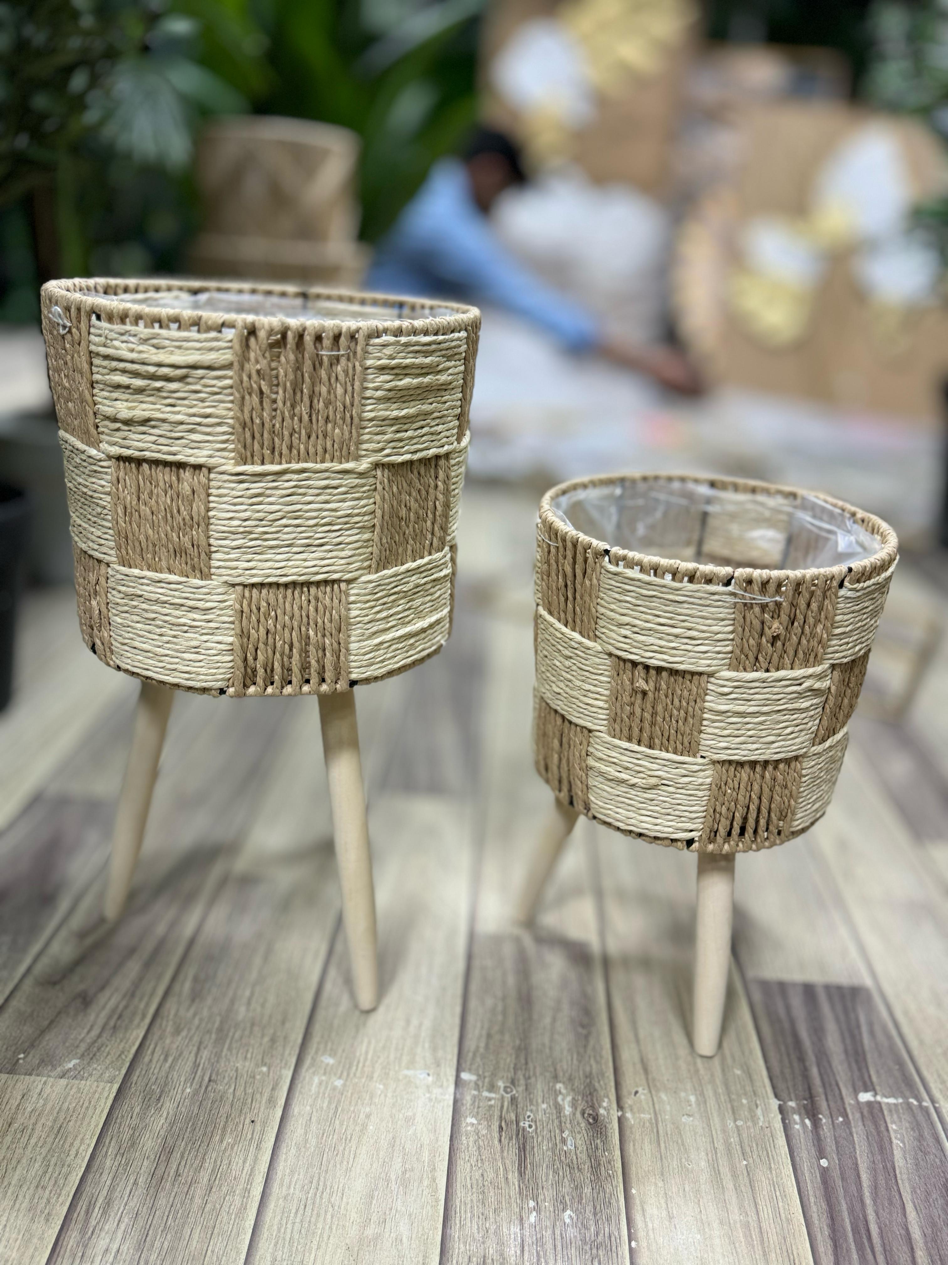Cane Tripod Planter