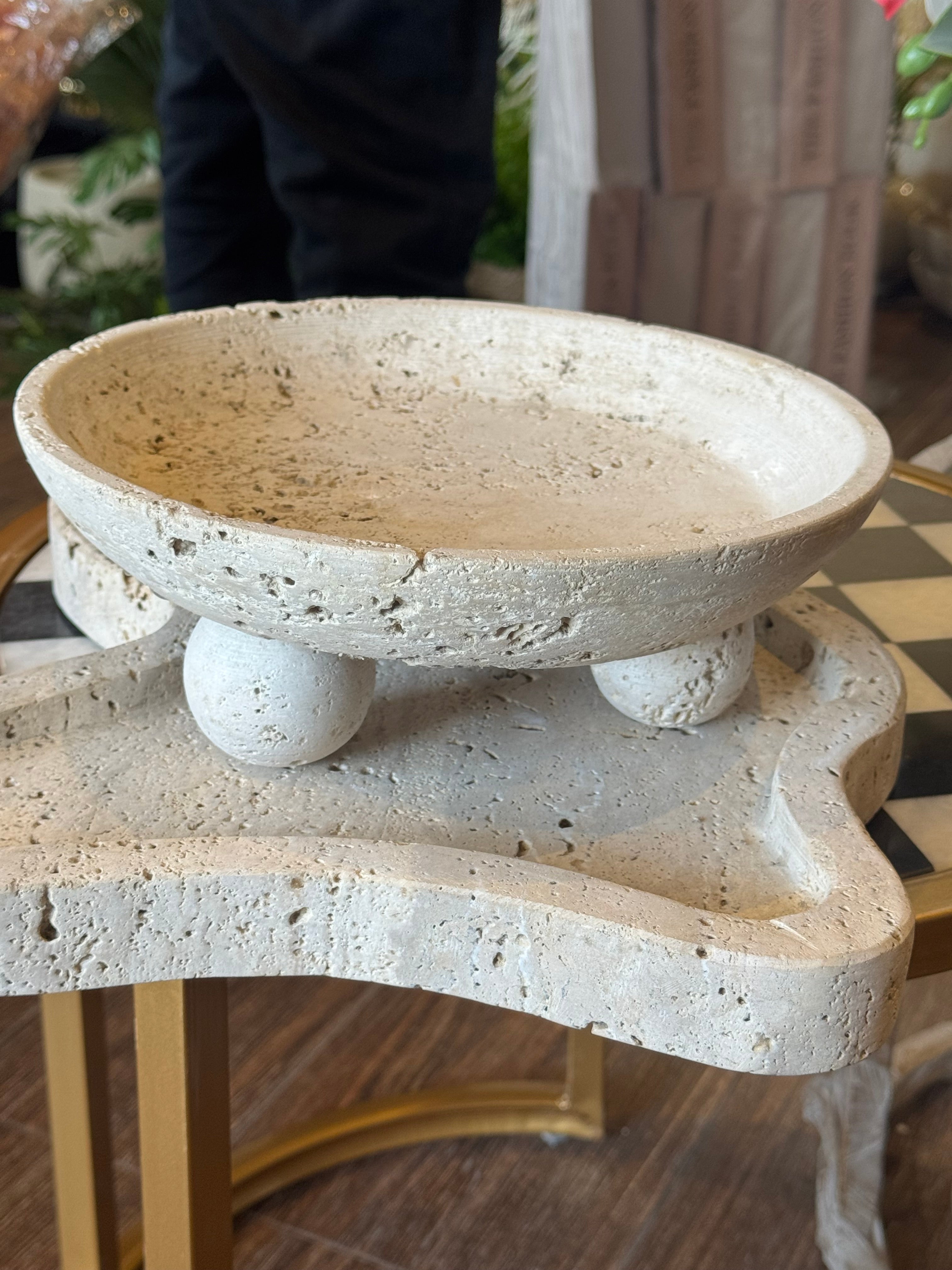 Premium Travertine platters collection