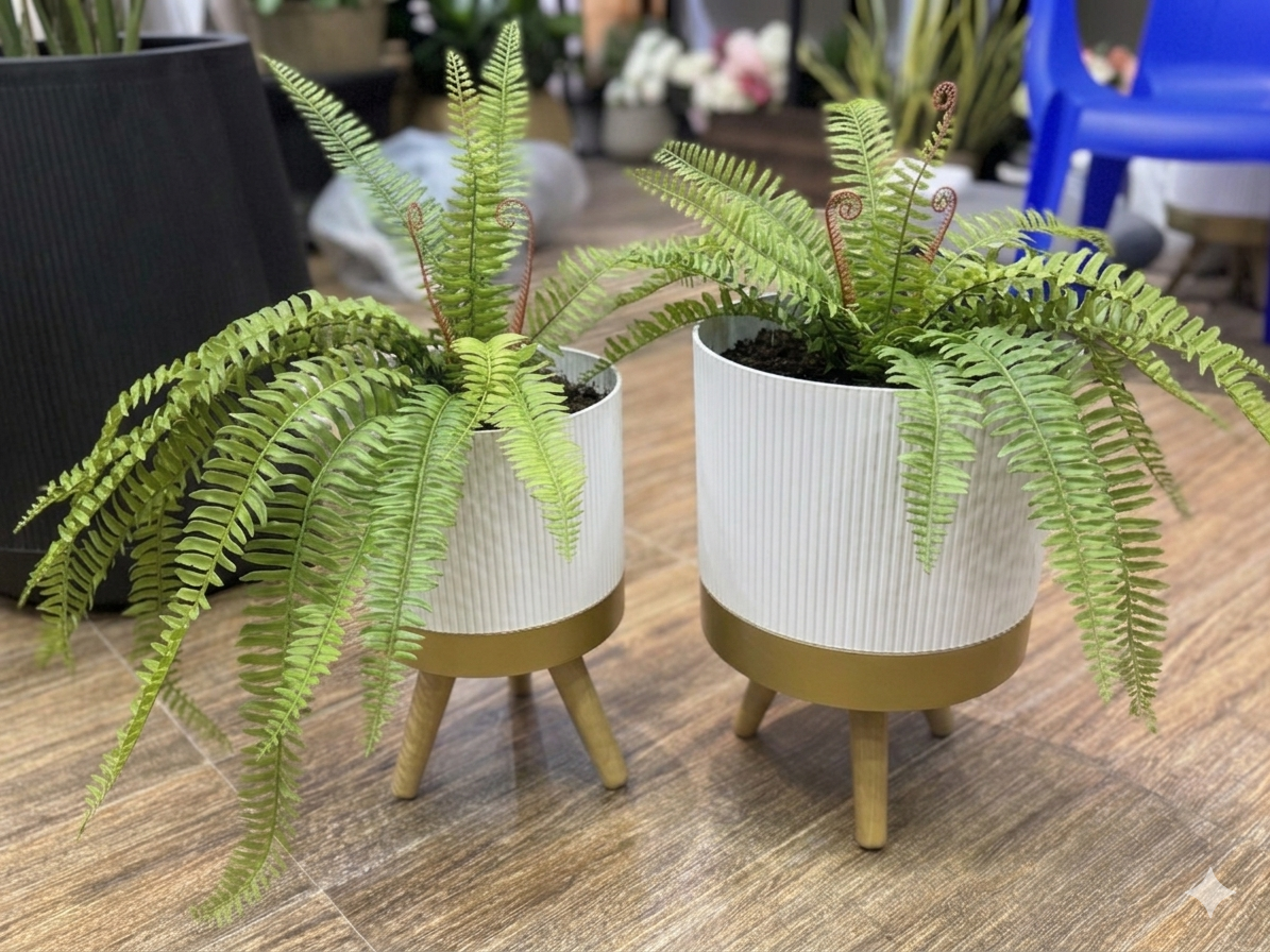 Mid-Century Modern Planter set
