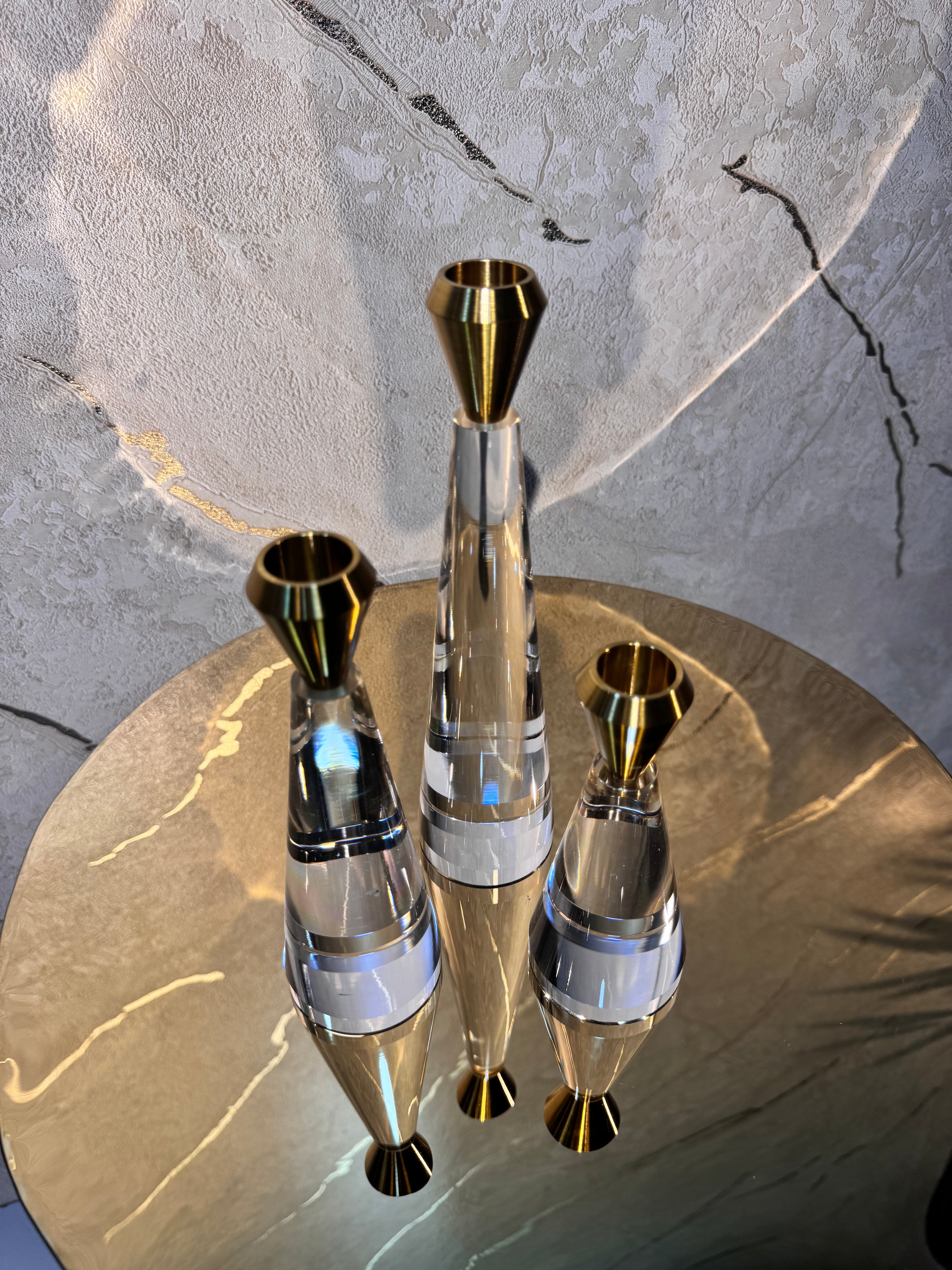 Crystal candle stand