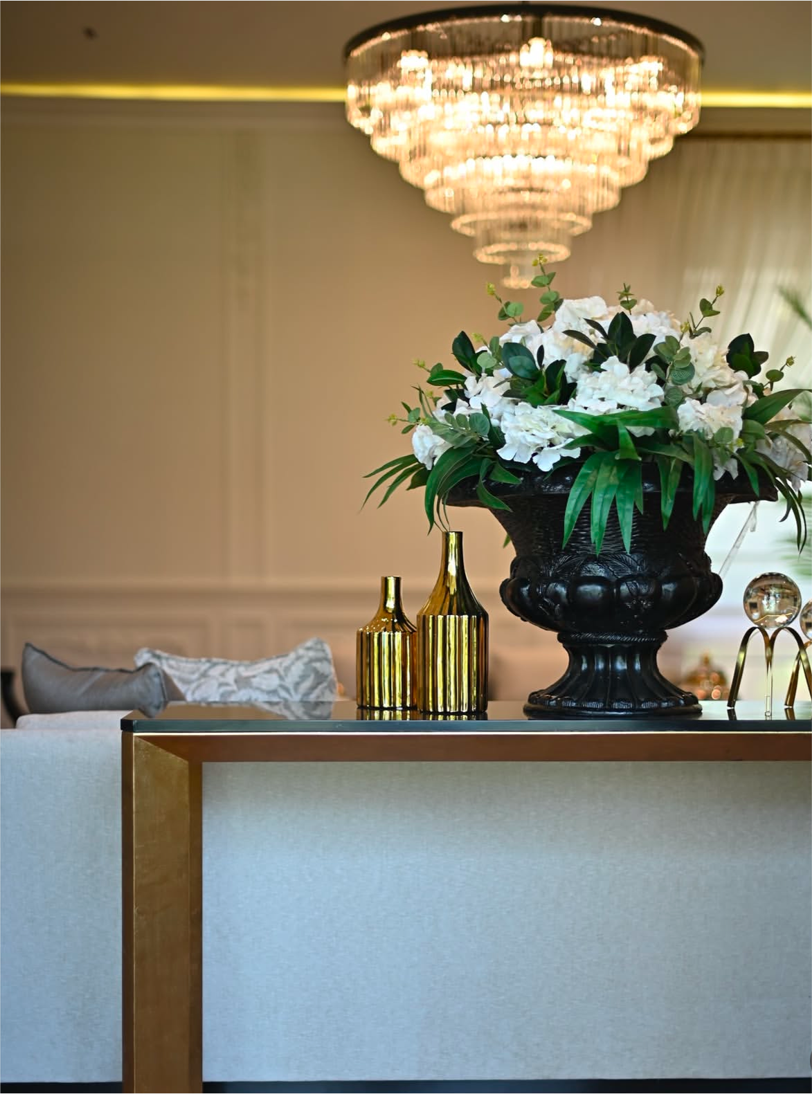 Victorian Urn with Floral arrangements