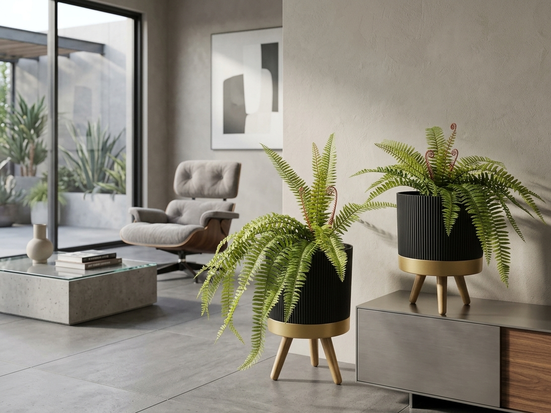 Mid-Century Modern Planter set