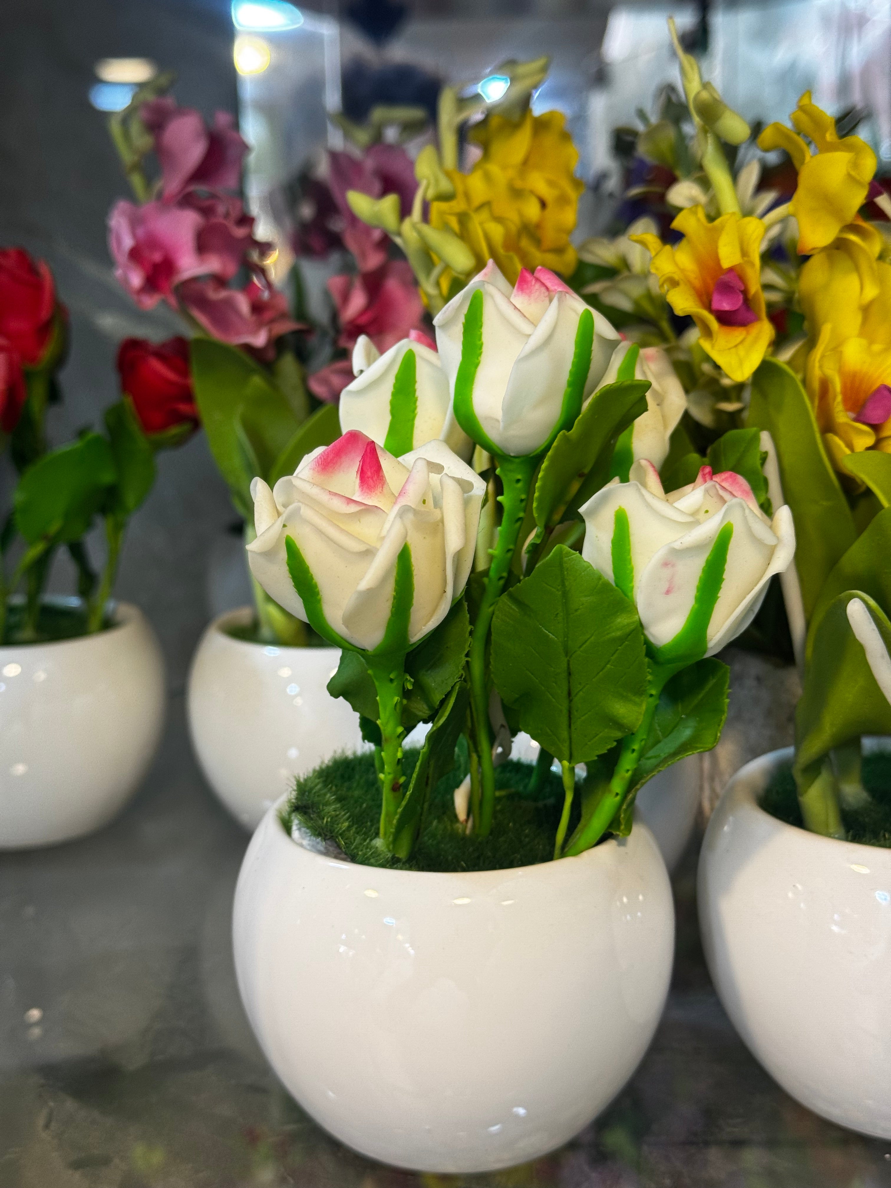 HANDMADE CERAMIC FLORAL POTS