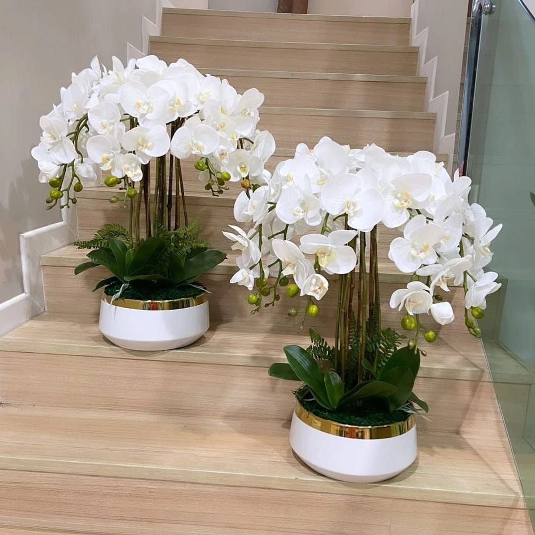 IMPERIAL WHITE GOLD ORCHID BOWL
