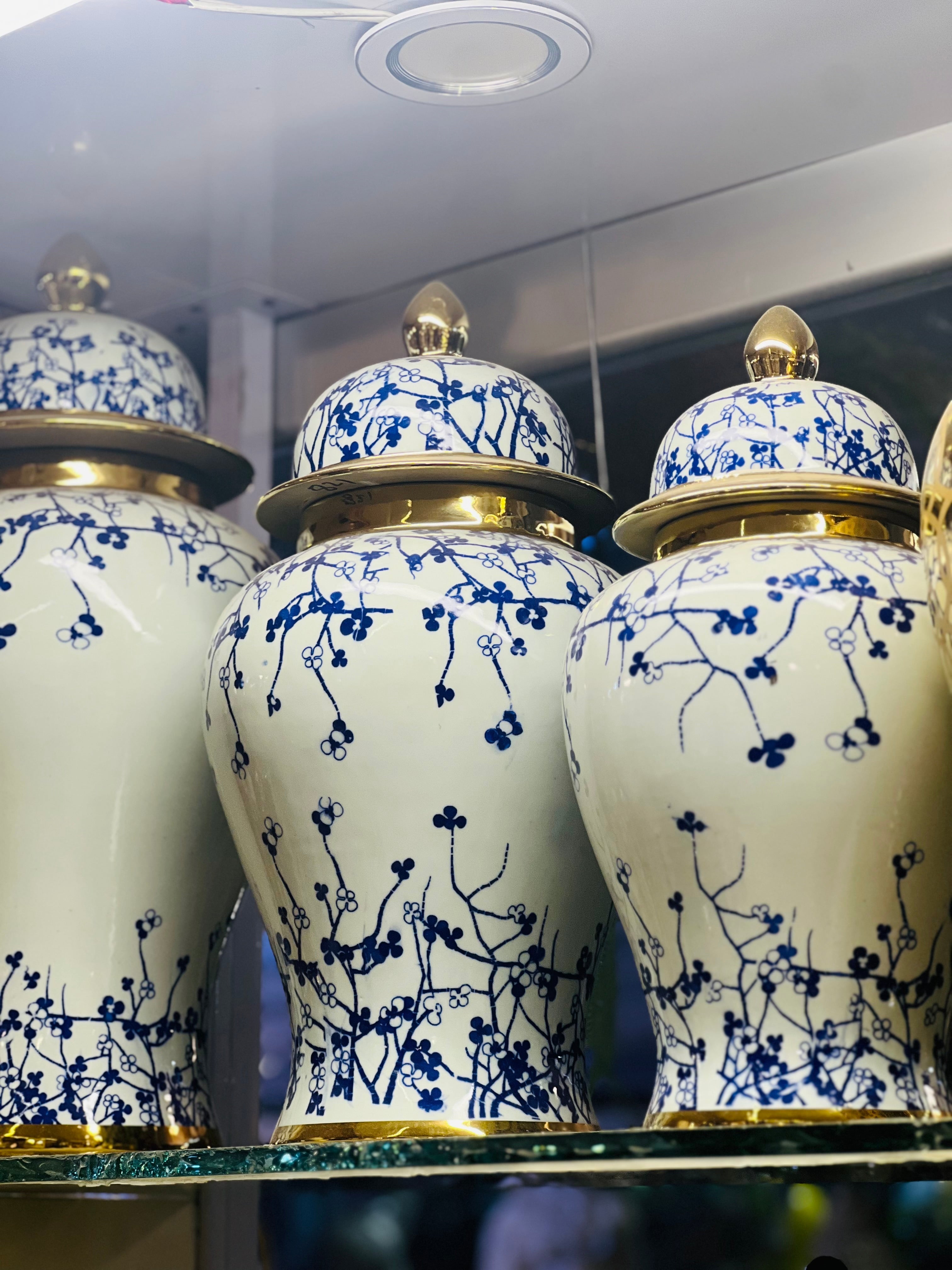 CERAMIC URNS BLUE