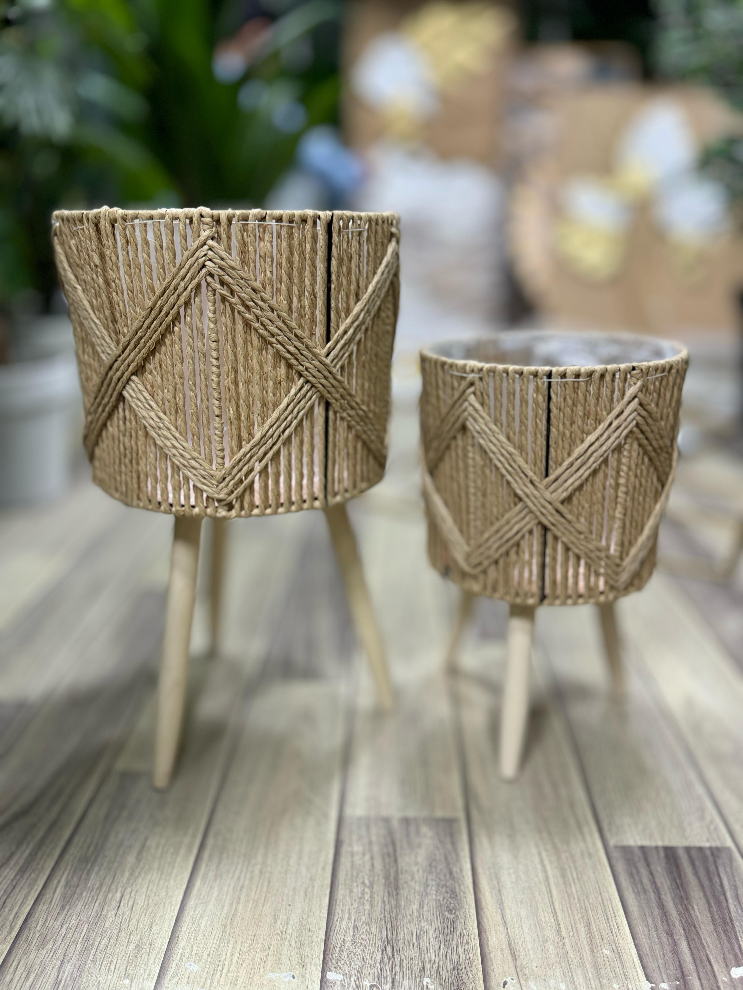Cane Tripod Planter