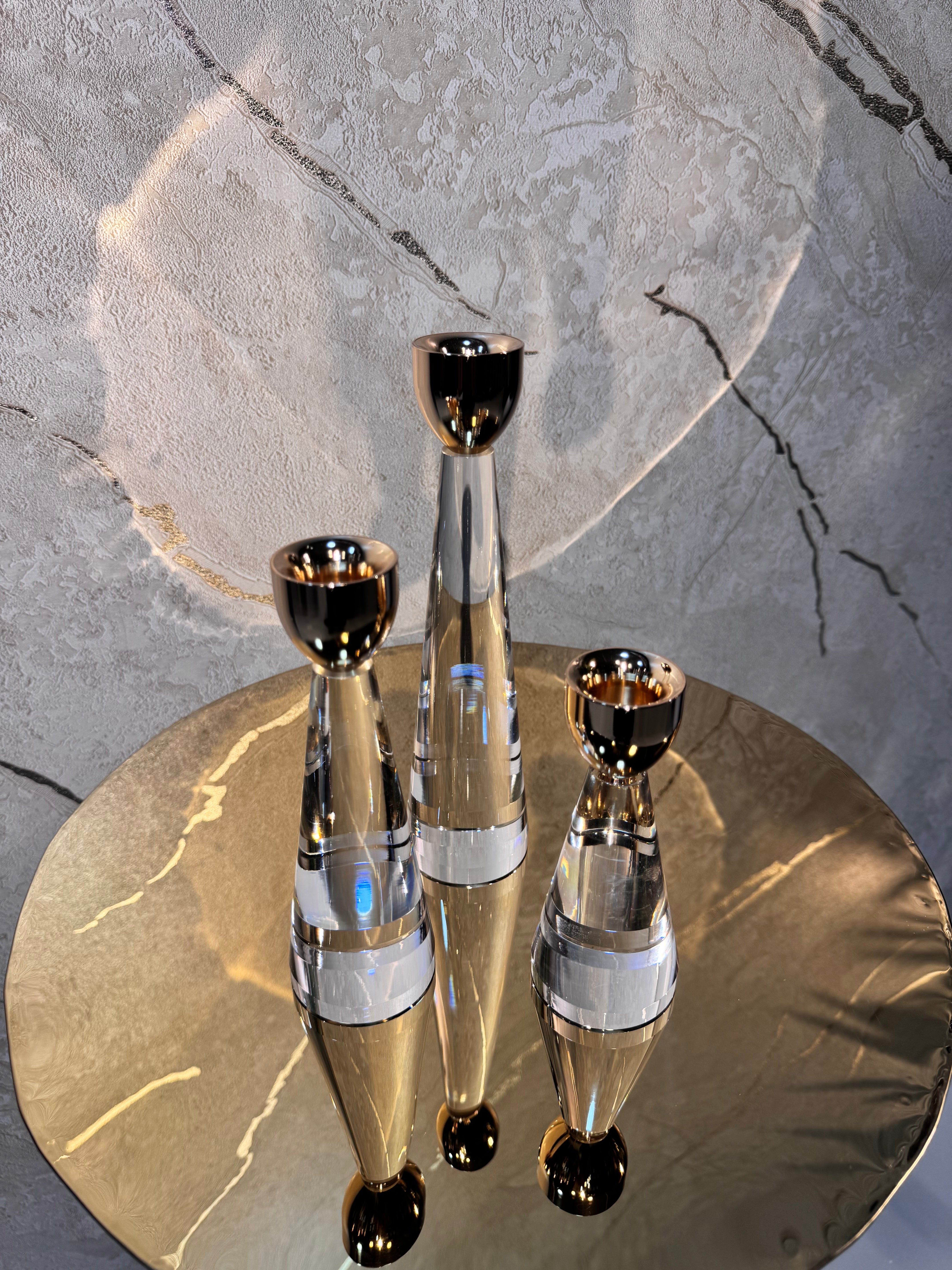 Crystal candle stand