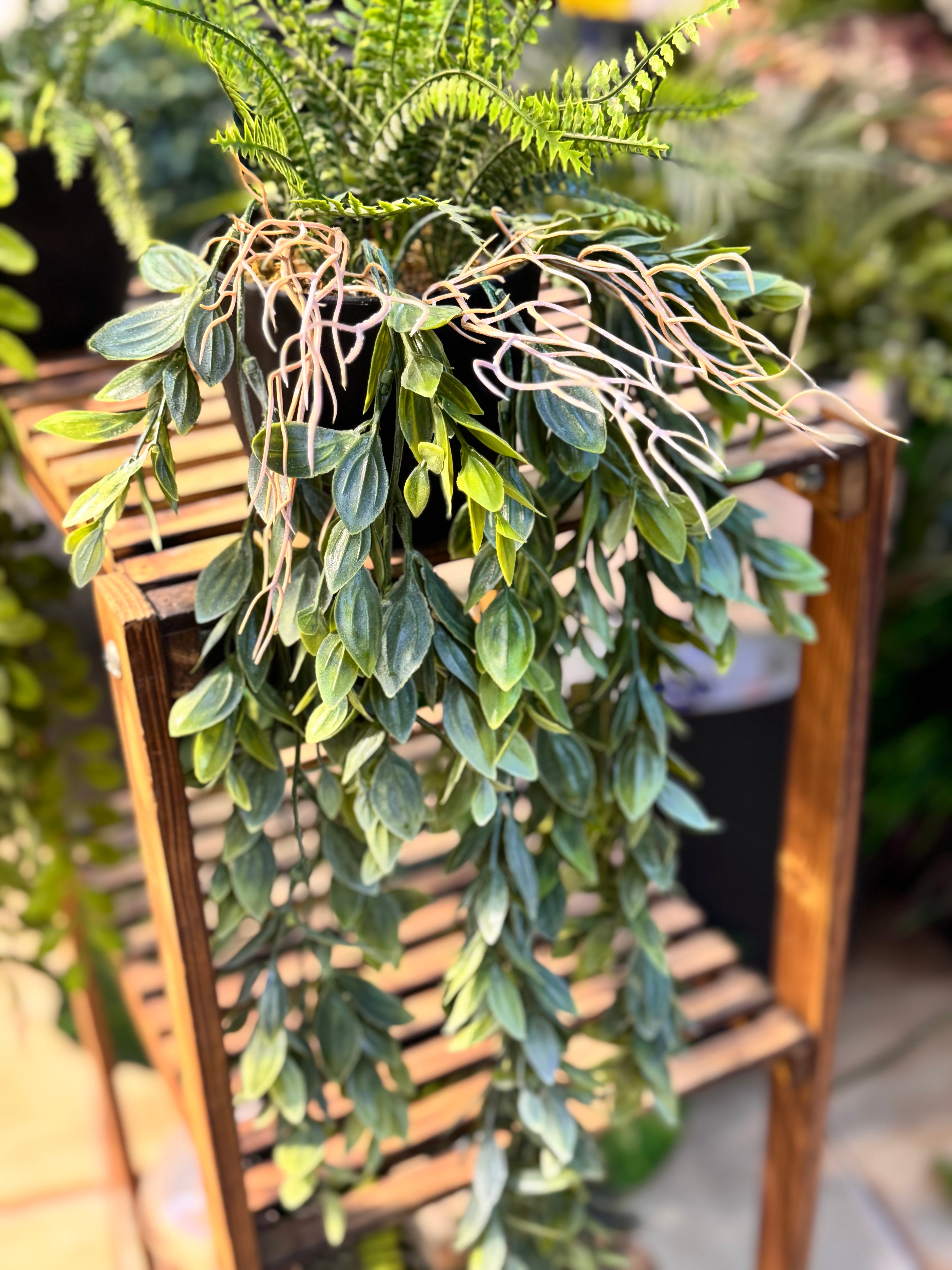 fake potted hanging plants Premium Lush Hanging plants – Fantasia Florist