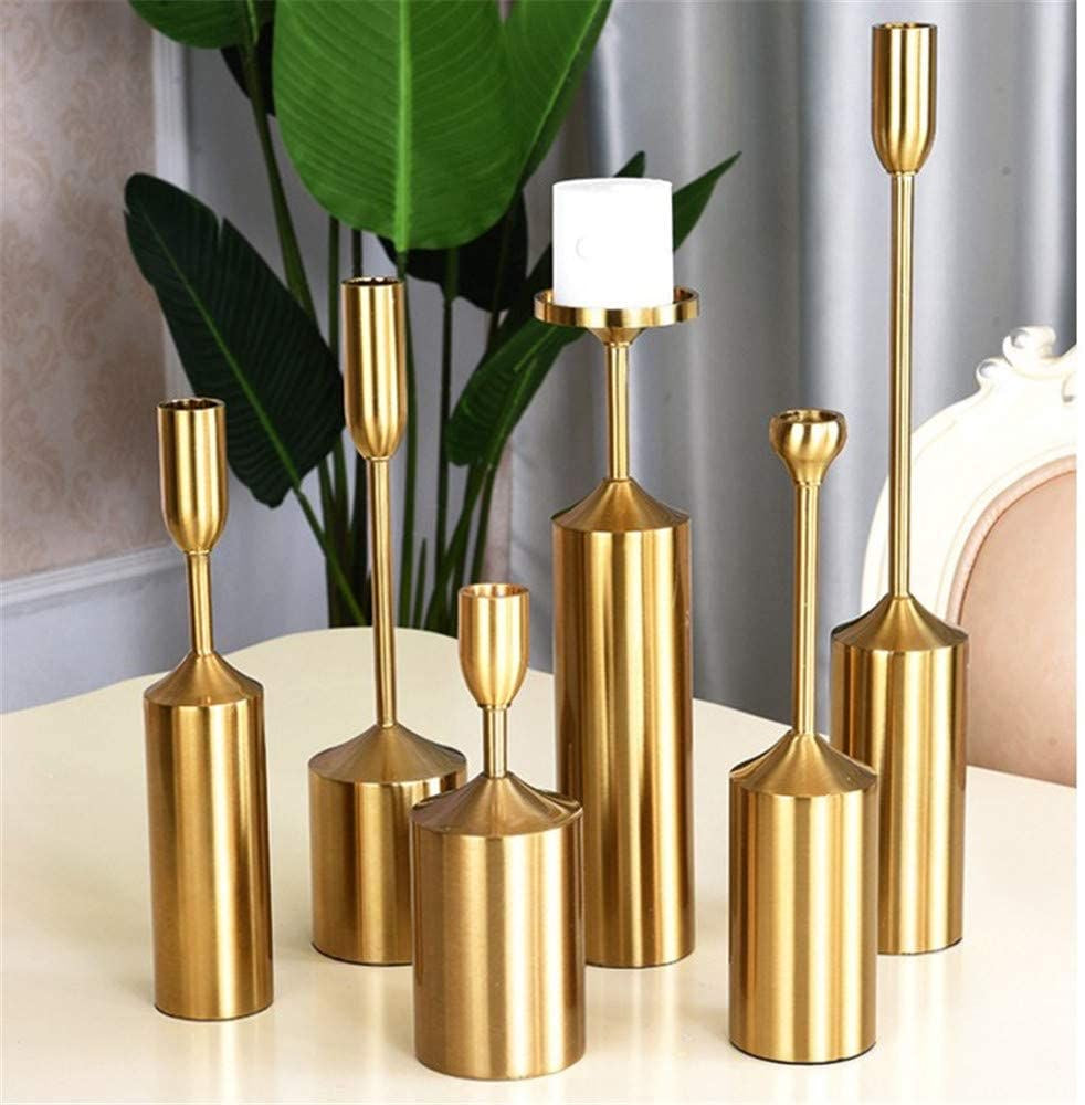 Elegant Brass Candle Stand Set