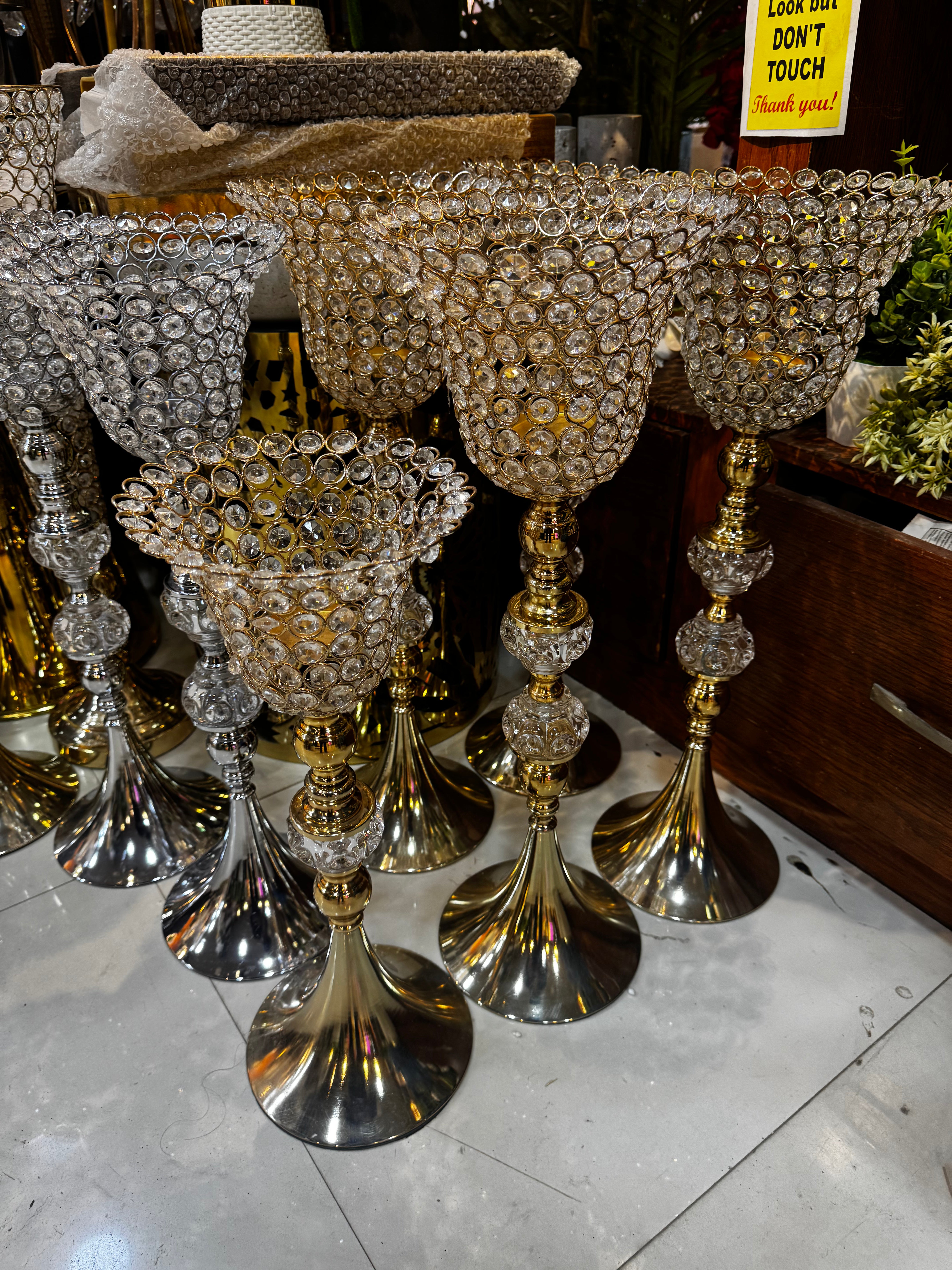 Crystal candle stand