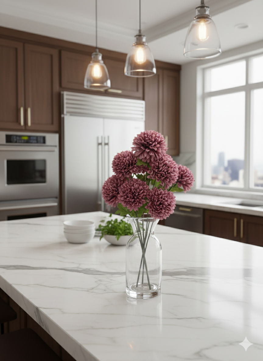 Mauve carnation floral bunch