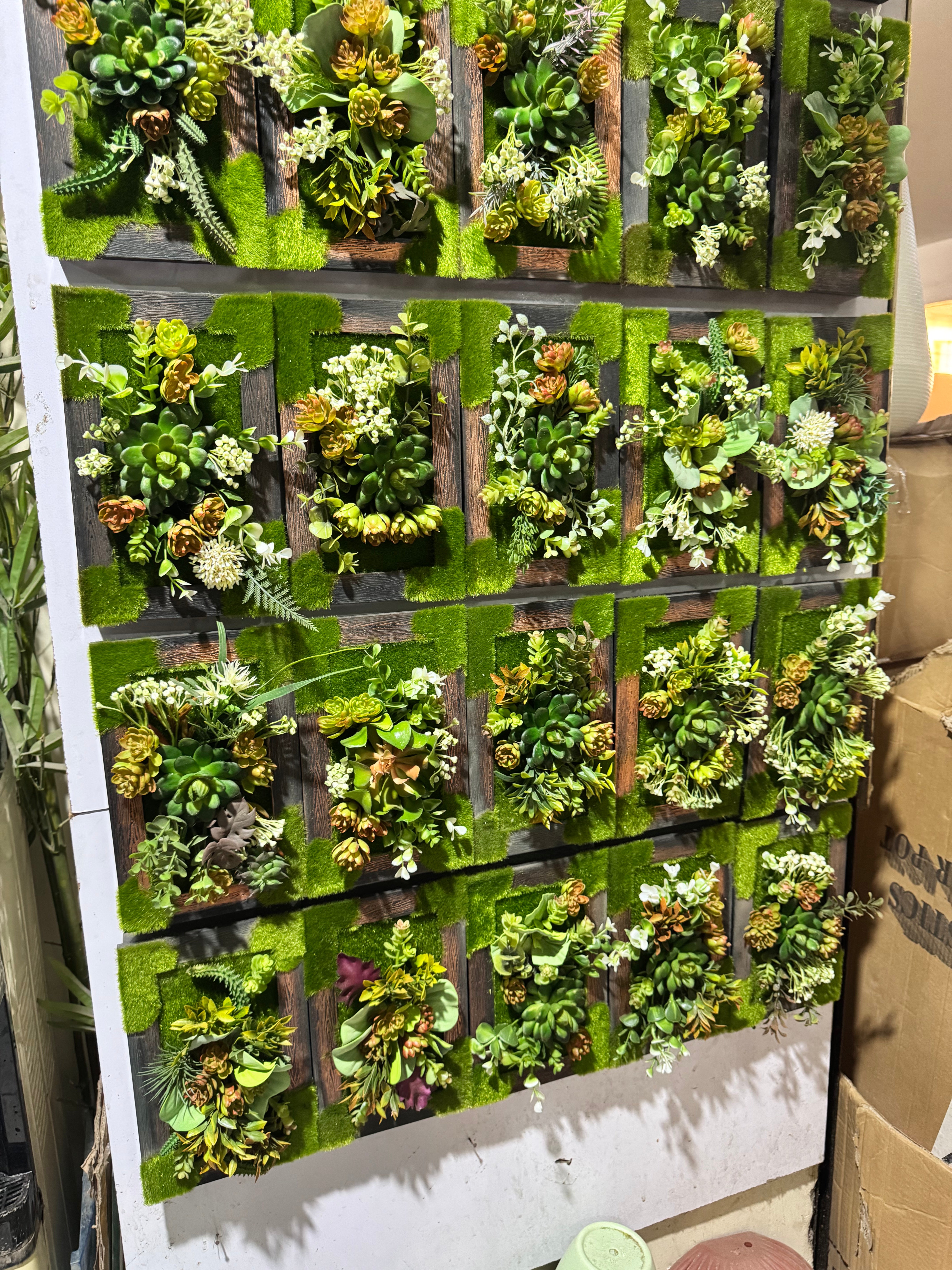 Framed Green Square wall hanging