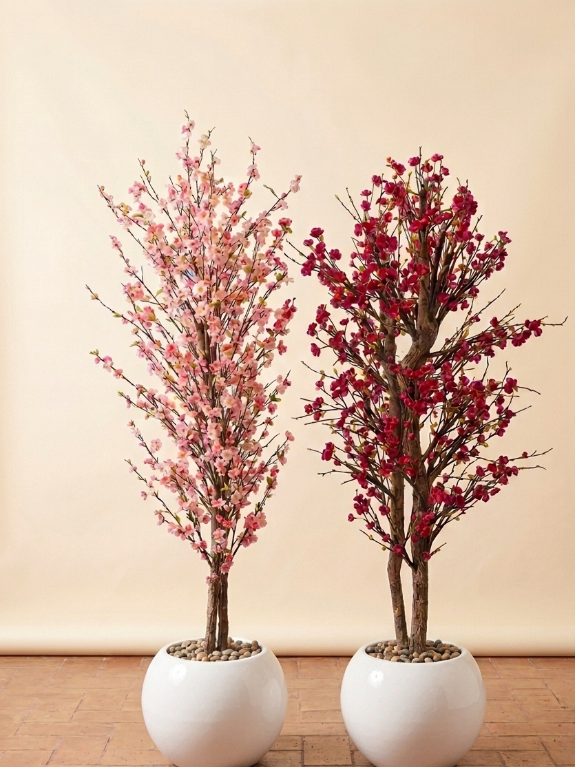 Artisanal Cherry & Plum Blossom Artificial Trees