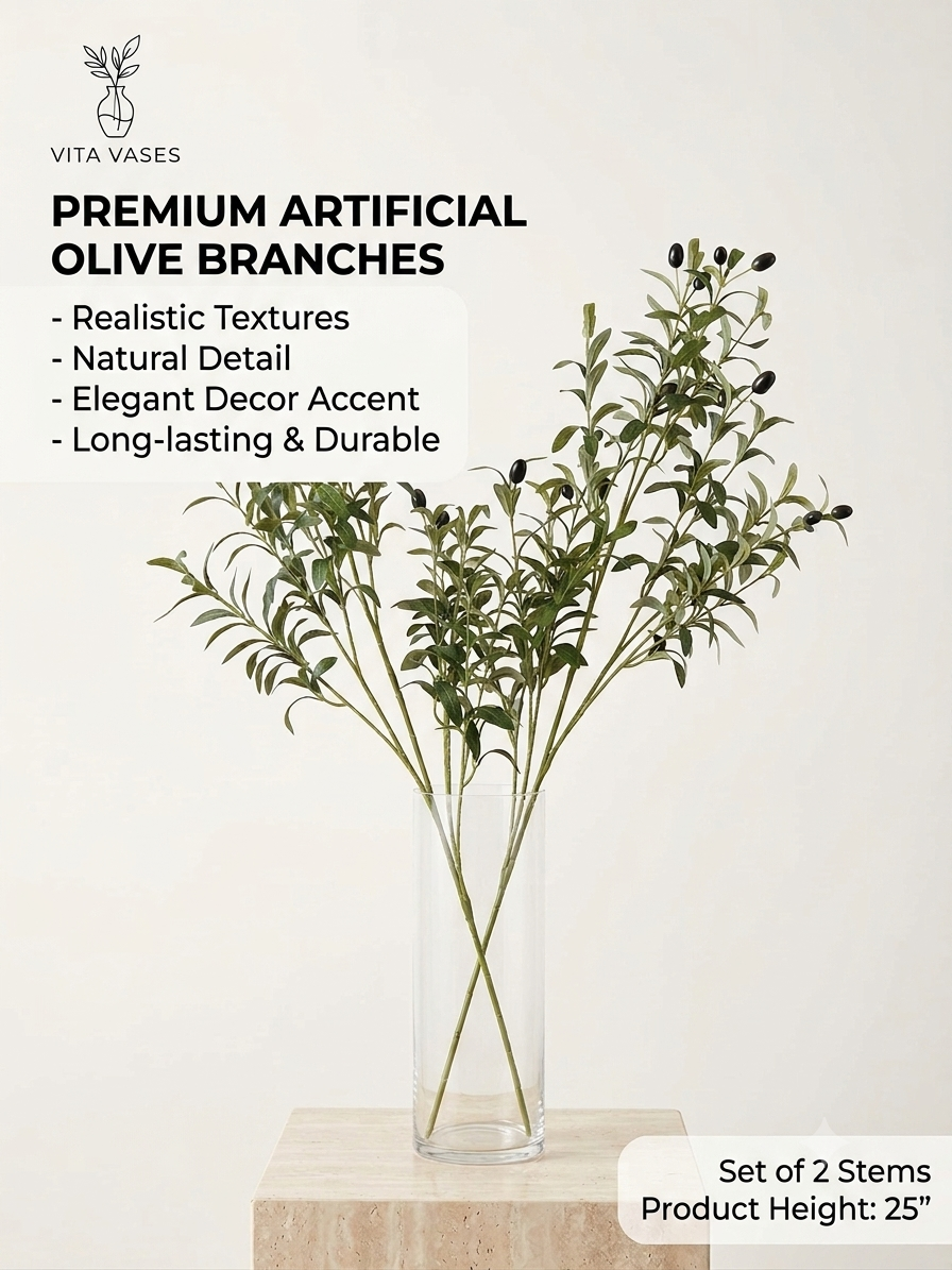 Premium Artificial Olive Branches