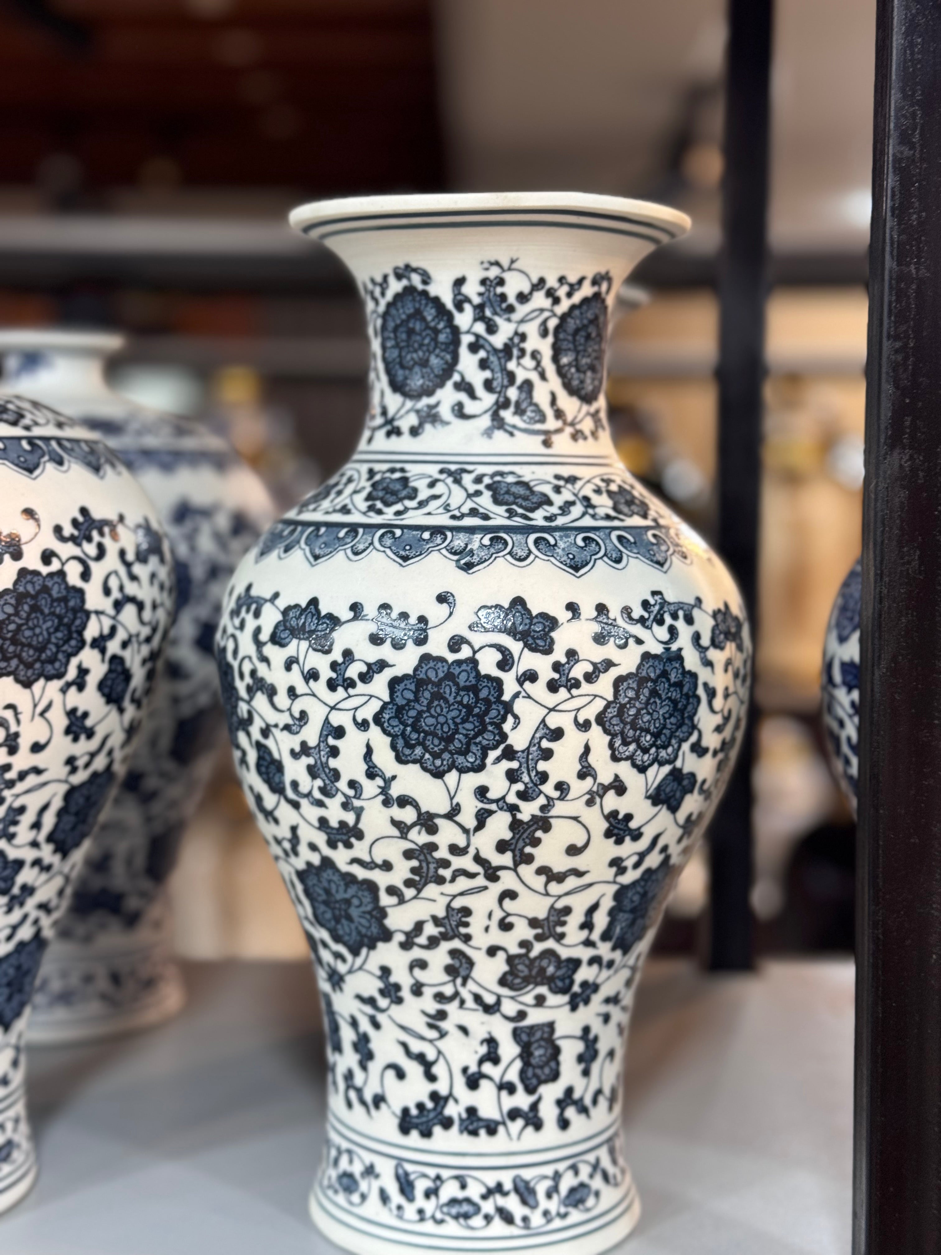 Ceramic blue vases