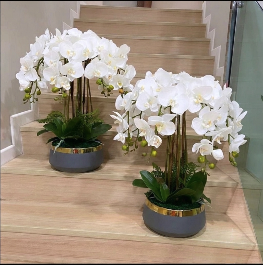 IMPERIAL GREY GOLD ORCHID BOWL