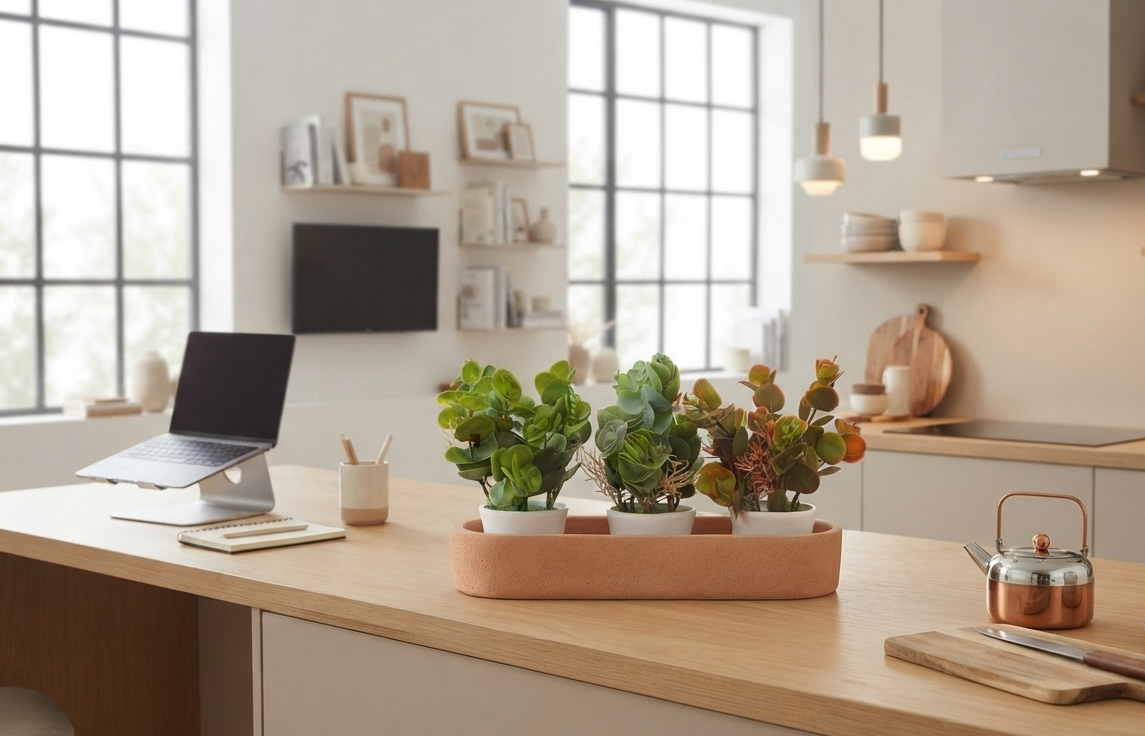 Life-like premium Artificial Eucalyptus pot