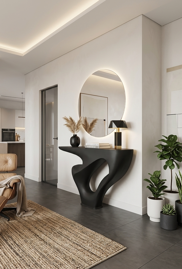 Aethelis Sculptural Console Table