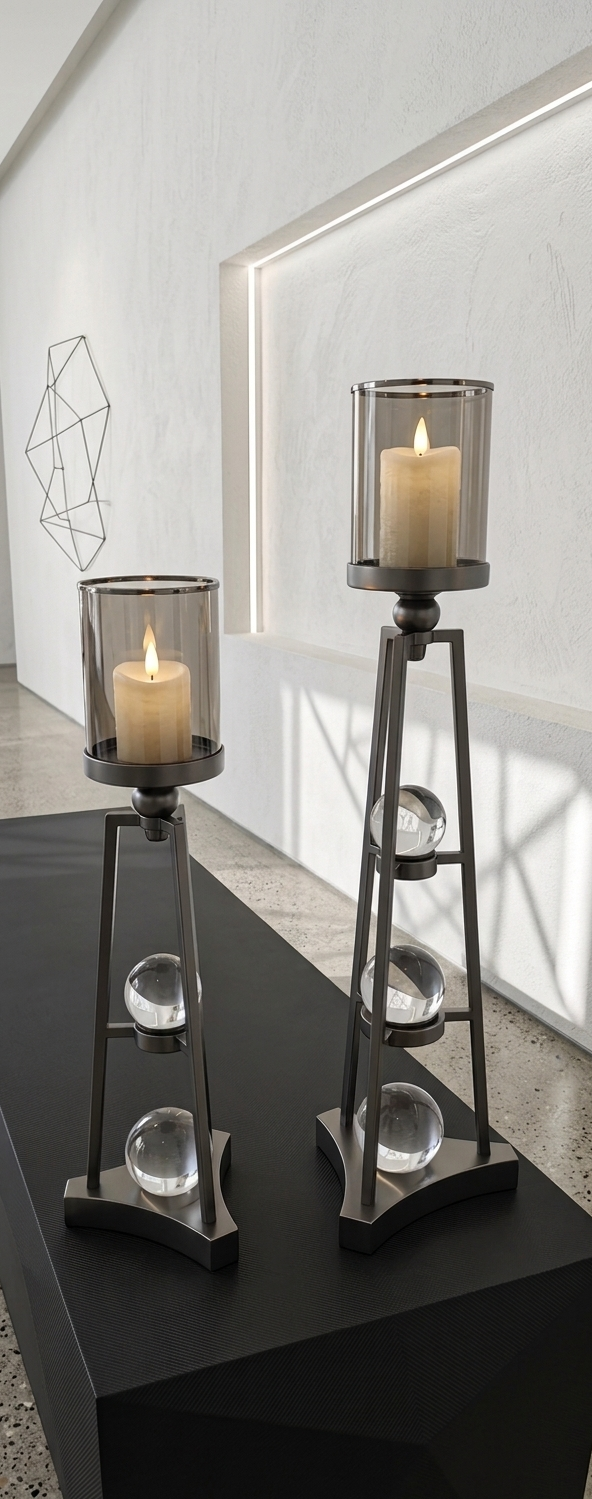 Zenith Crystal Tiered Hurricane Stands