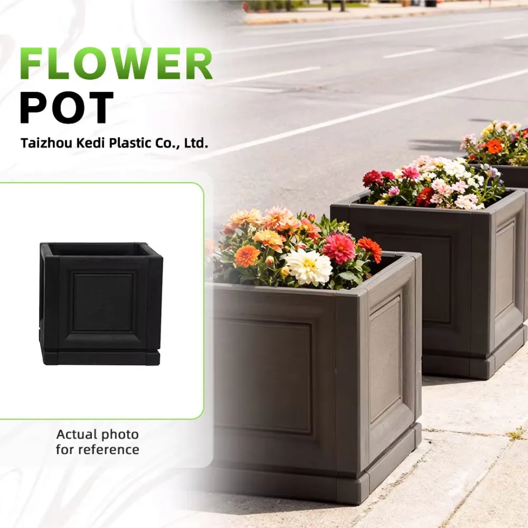 Premium Foldable Weatherproof Square Planter – Smart Space-Saving Design