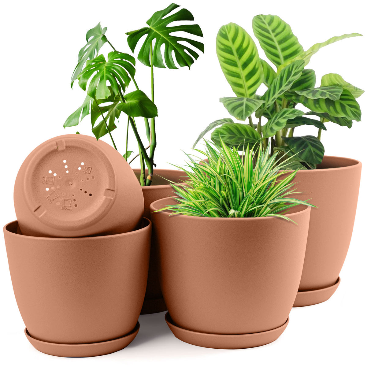 Modern Plastic pot set of 5