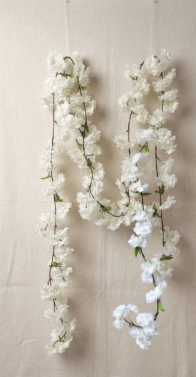 White Artificial flower vine