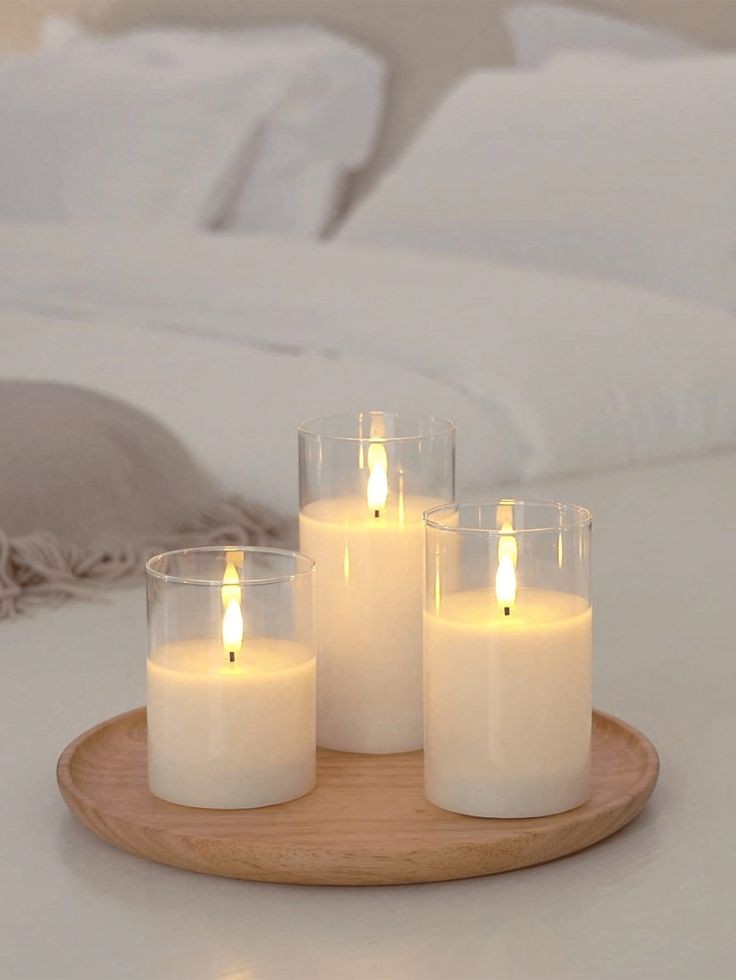 Elegant Glass Candle Holders – Set of 3”